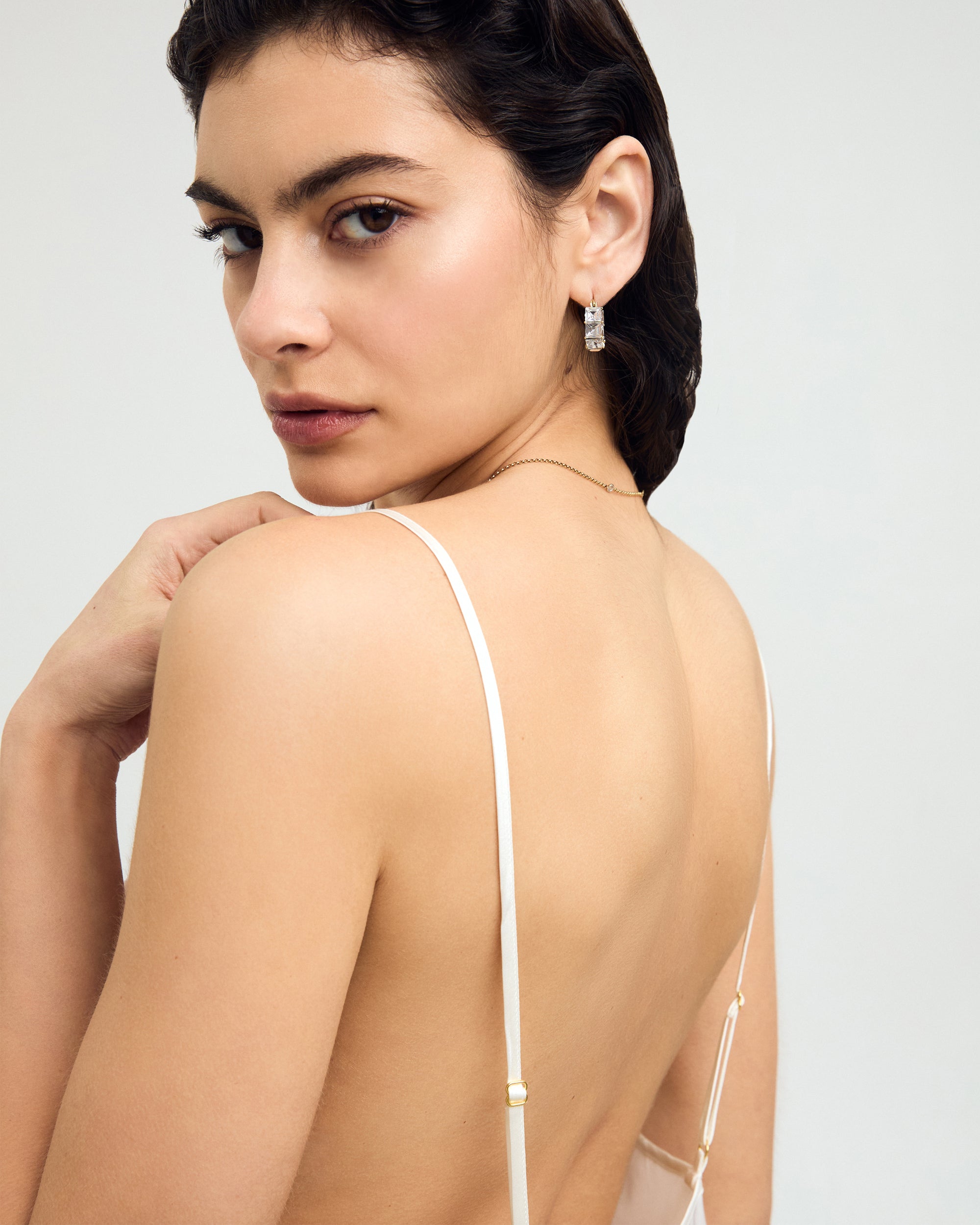 Journelle Celine Low Back Slip in white