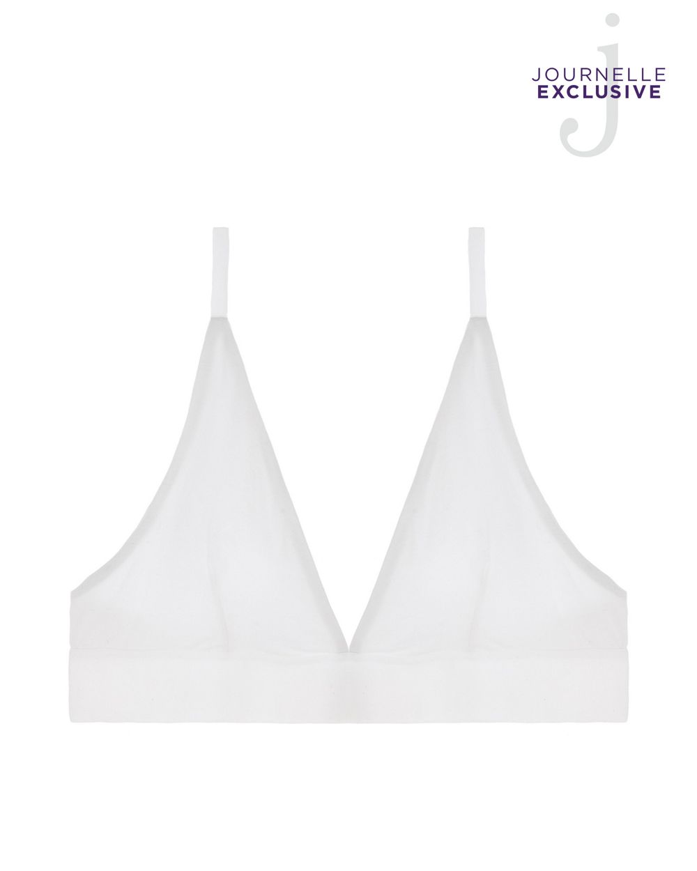 Base Range Triangle Bra in white