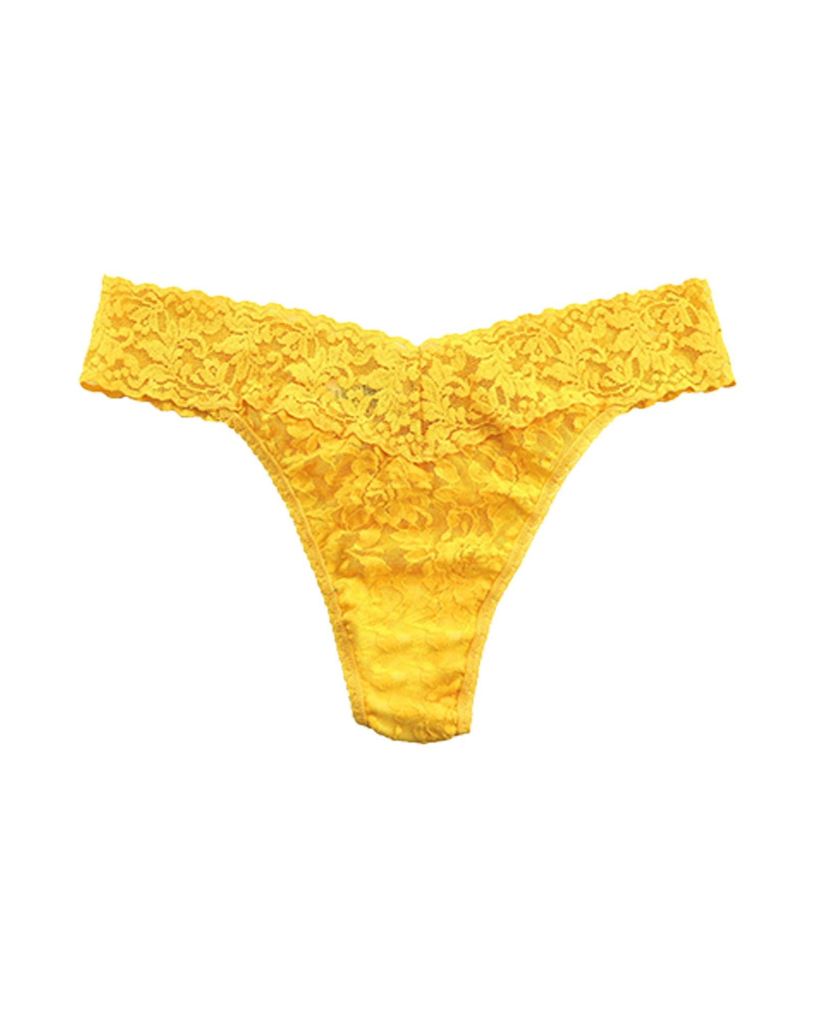 Hanky Panky Signature Lace Original Rise Thong in yellow