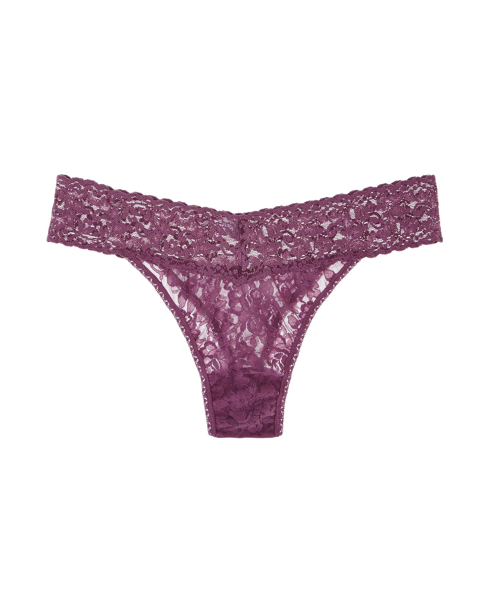 Hanky Panky Signature Lace Original Rise Thong in purple
