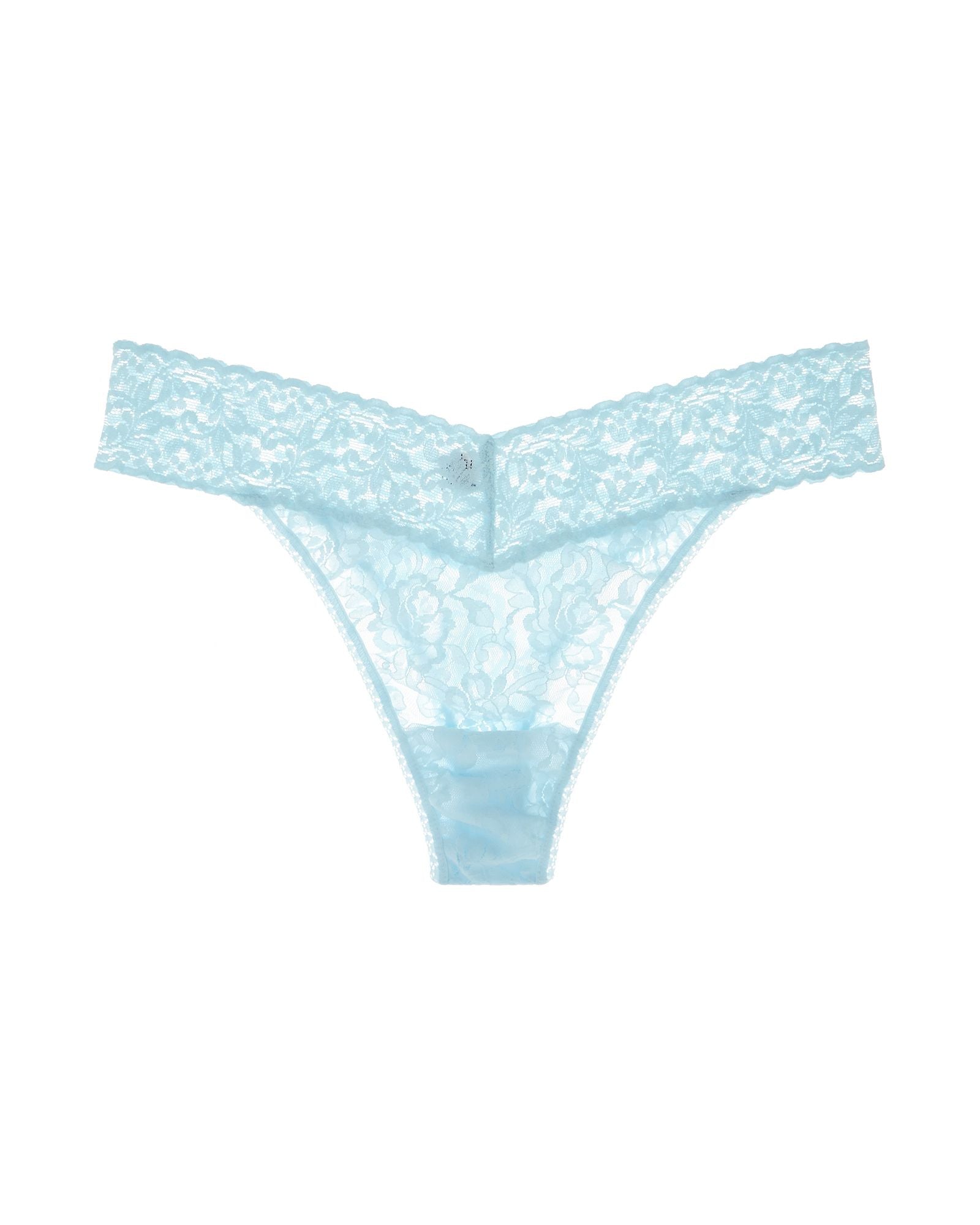 Hanky Panky Signature Lace Original Rise Thong in blue