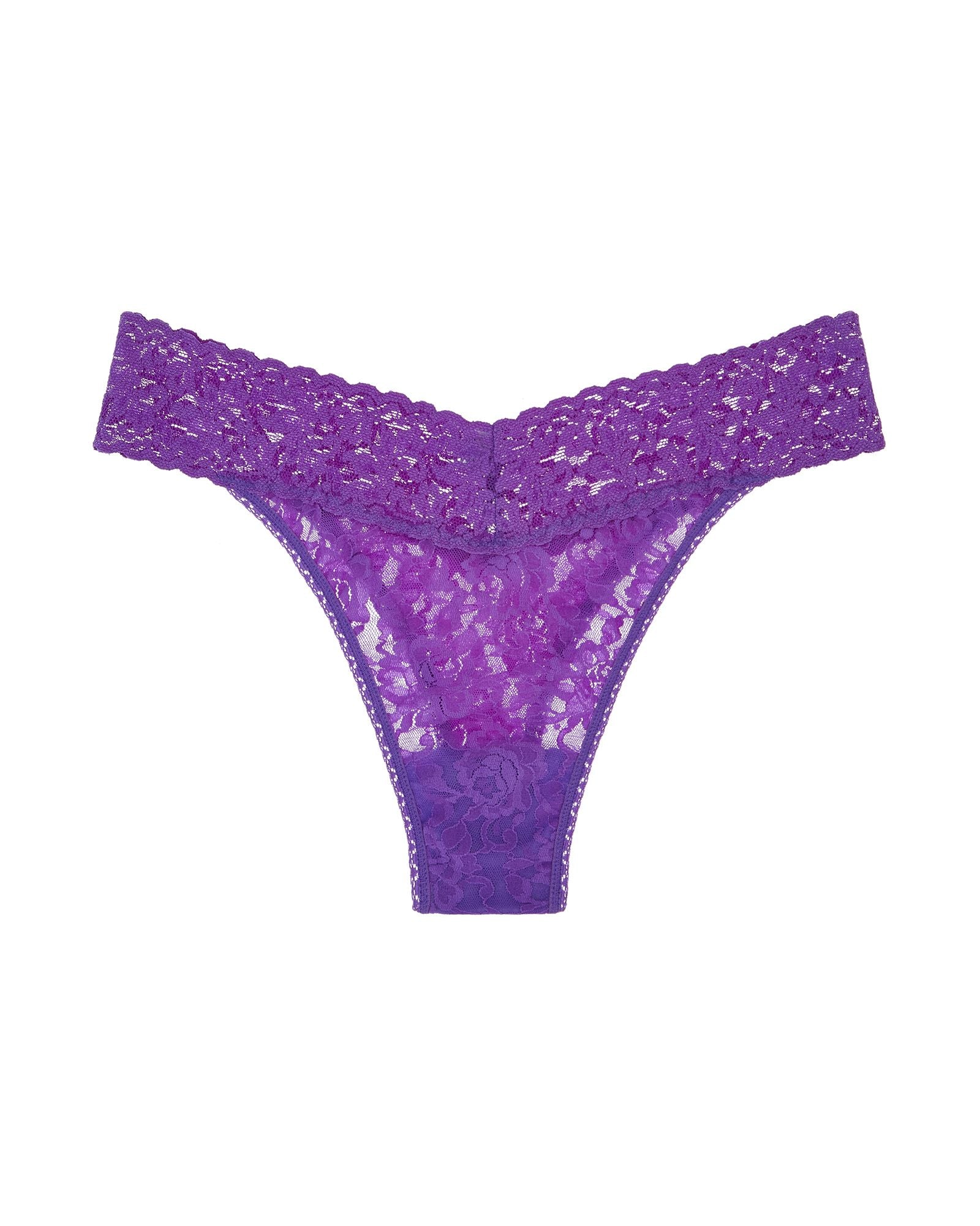 Hanky Panky Signature Lace Original Rise Thong in purple