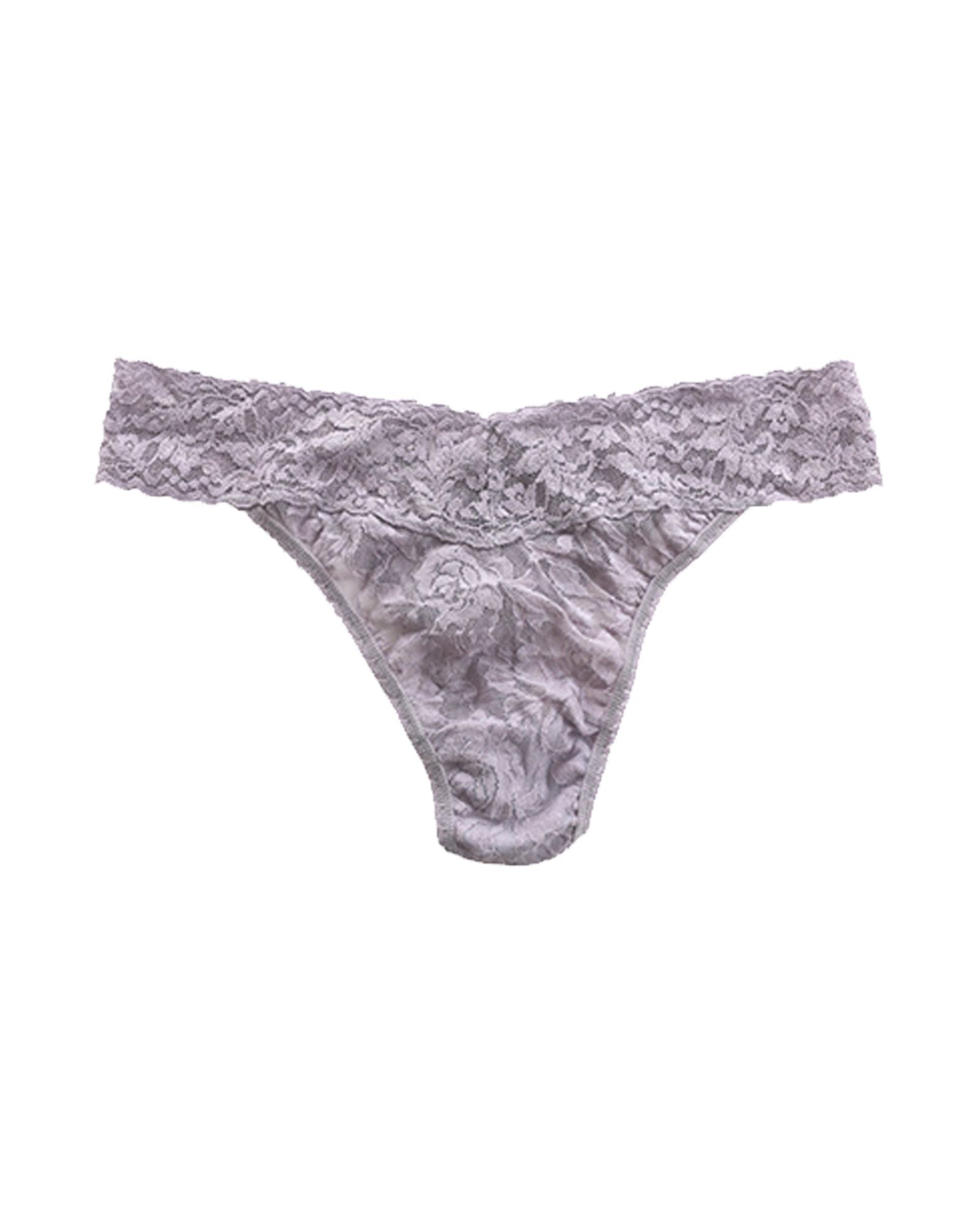 Hanky Panky Signature Lace Original Rise Thong in gray
