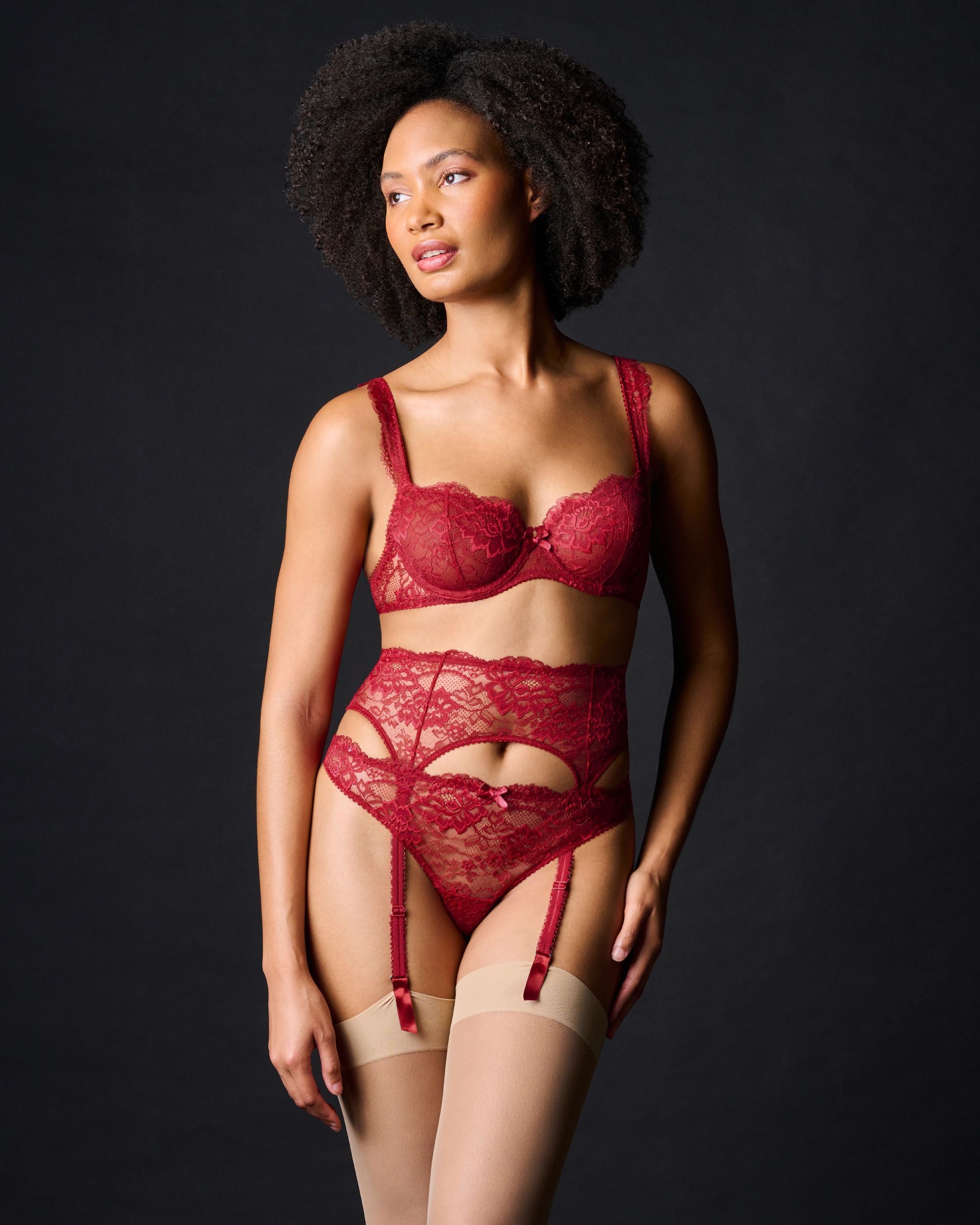 Journelle Isabel Balconette Bra in red