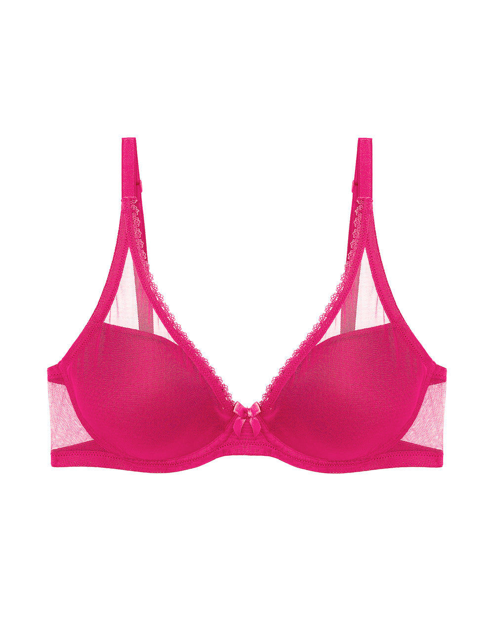 Victoire Plunge Bra in pink - product shot | Journelle