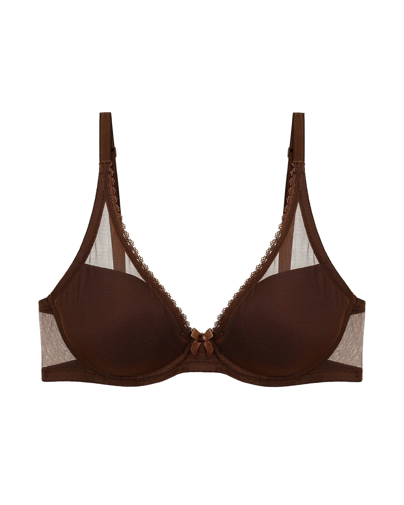 Journelle Victoire Plunge Bra in brown