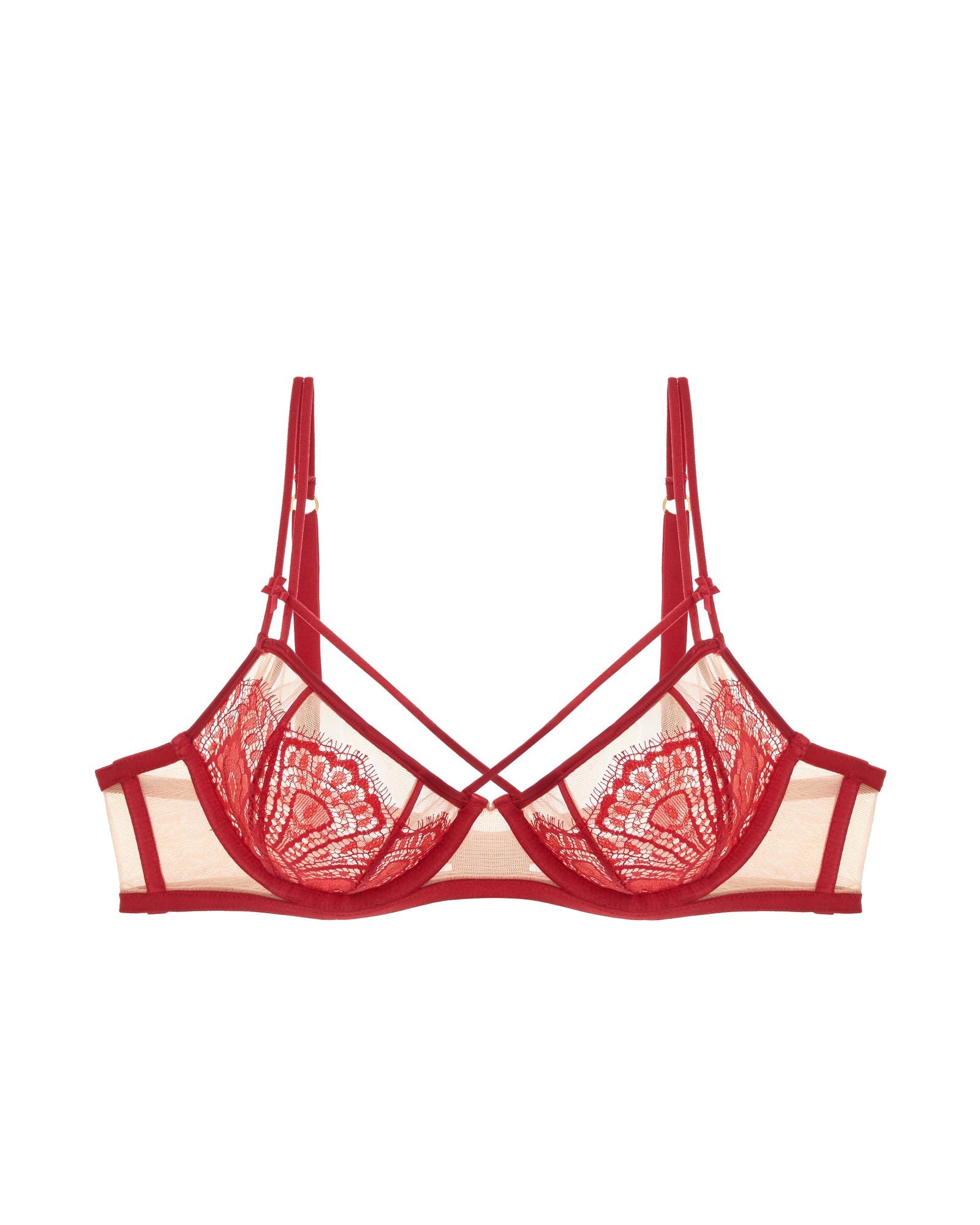 Dita Von Teese Maestra Non Padded Underwire Bra in red