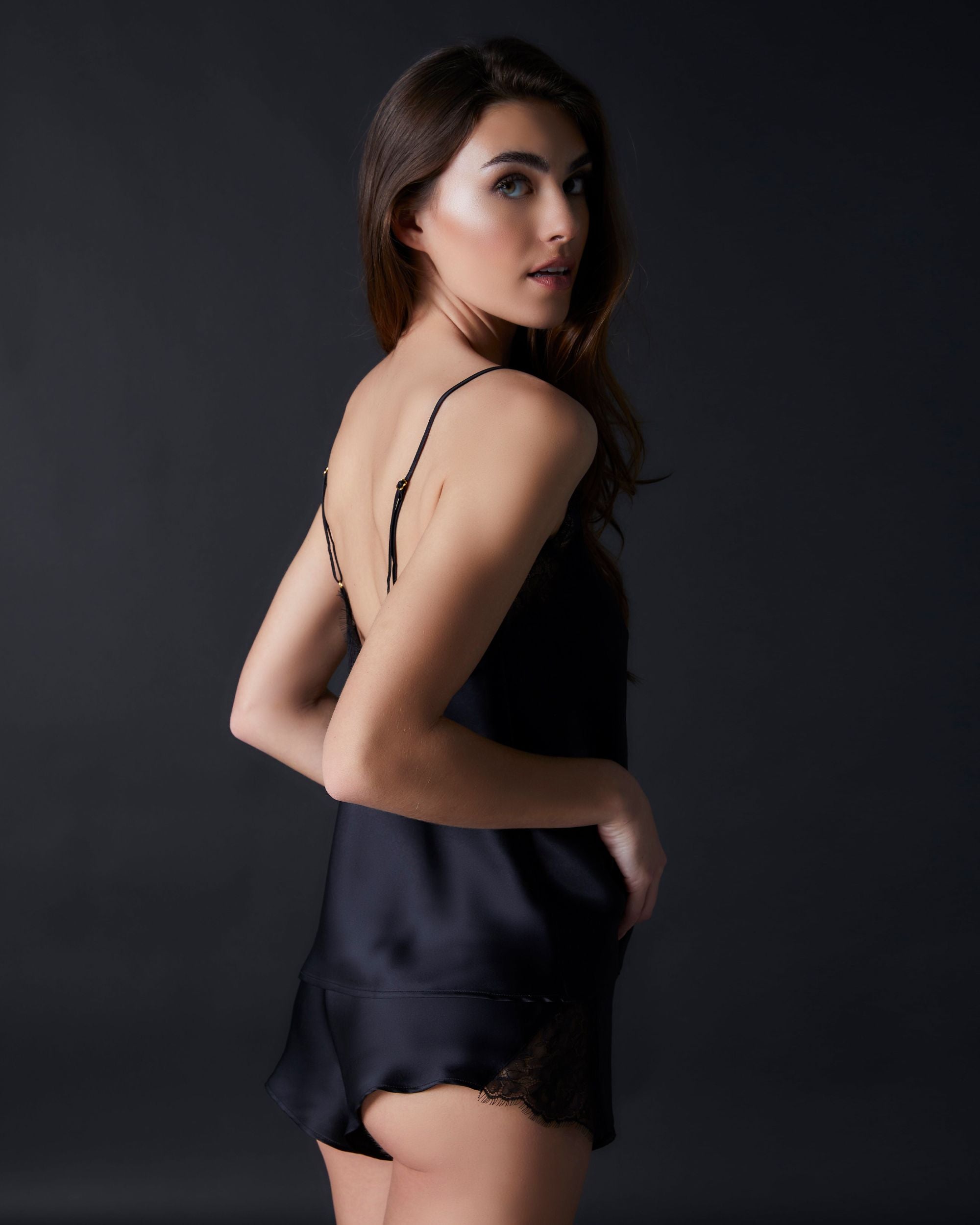 Journelle Charlotte Camisole in black