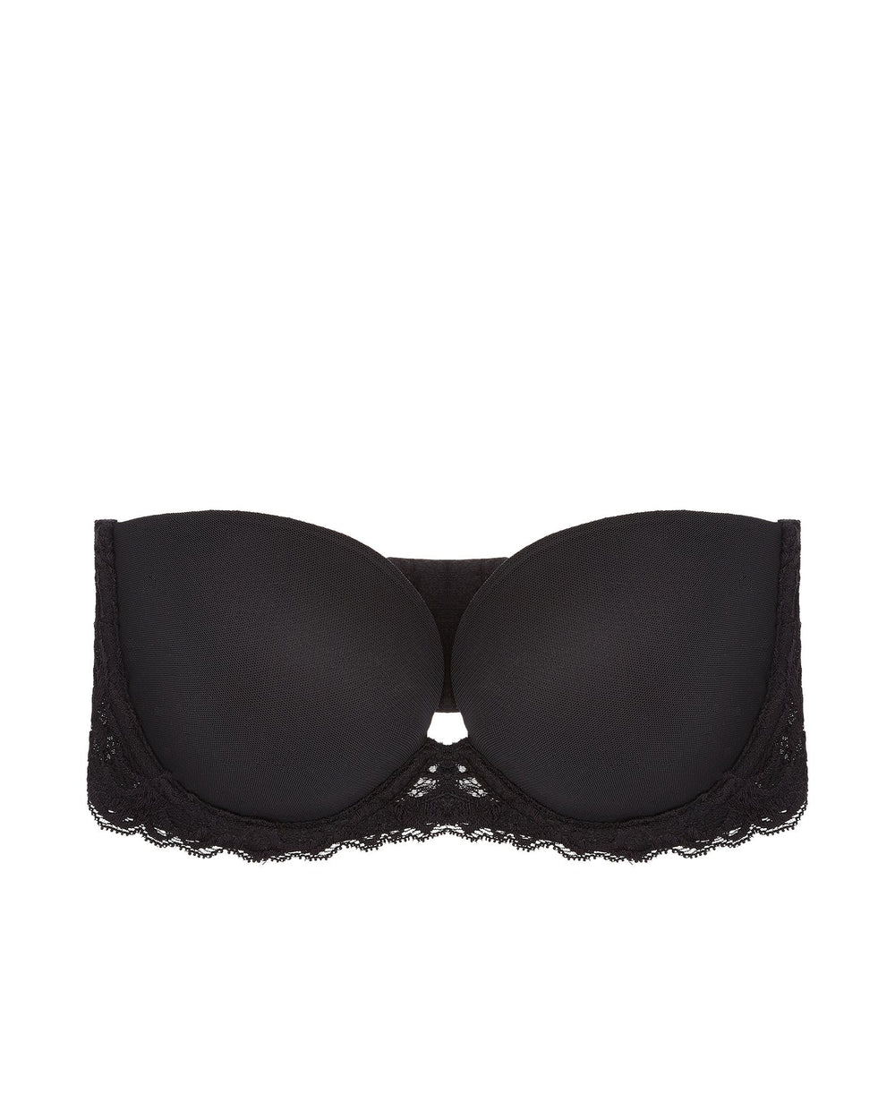 Natori Feathers Strapless Plunge Bra in black