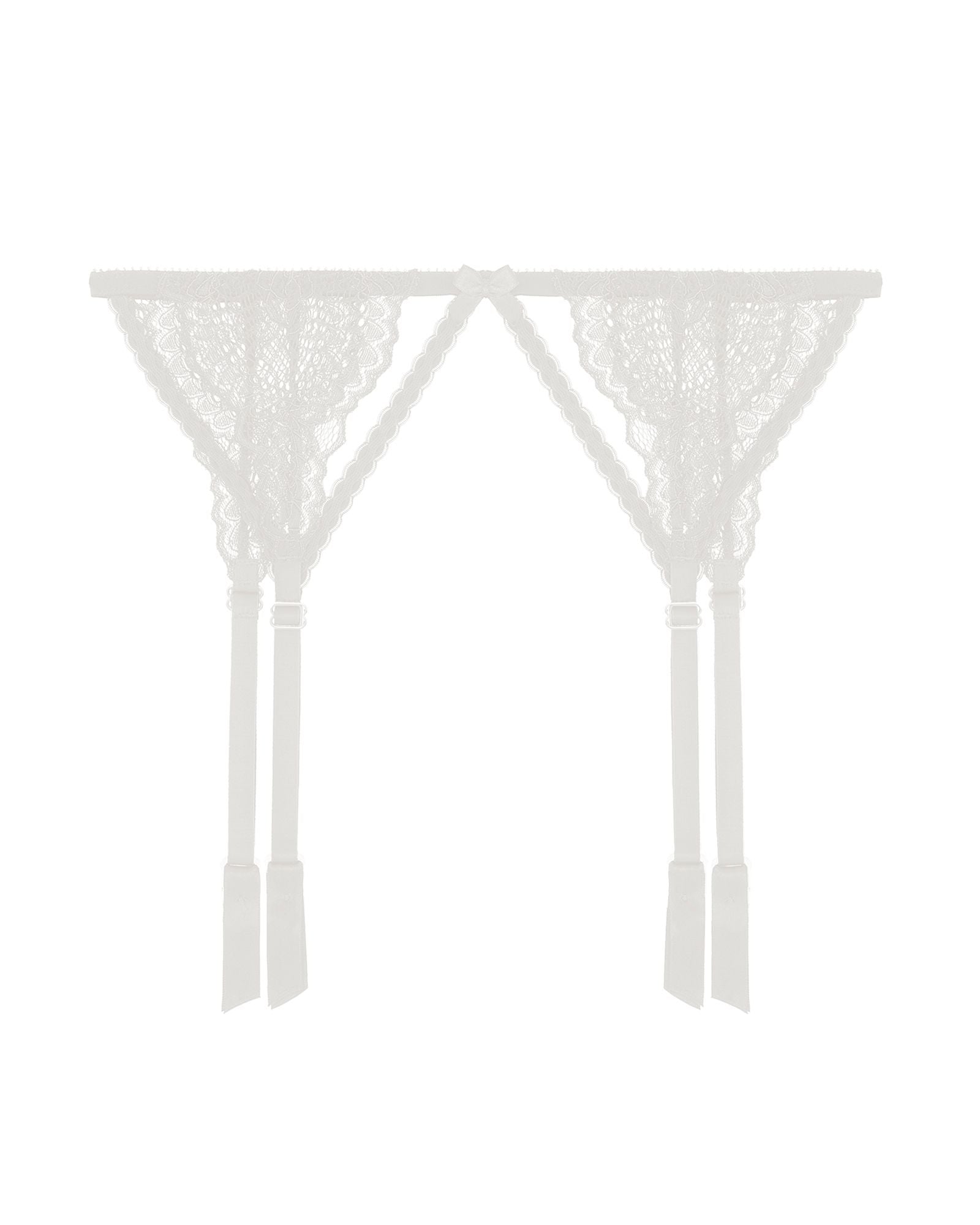 Journelle Natalia Suspender Belt in white