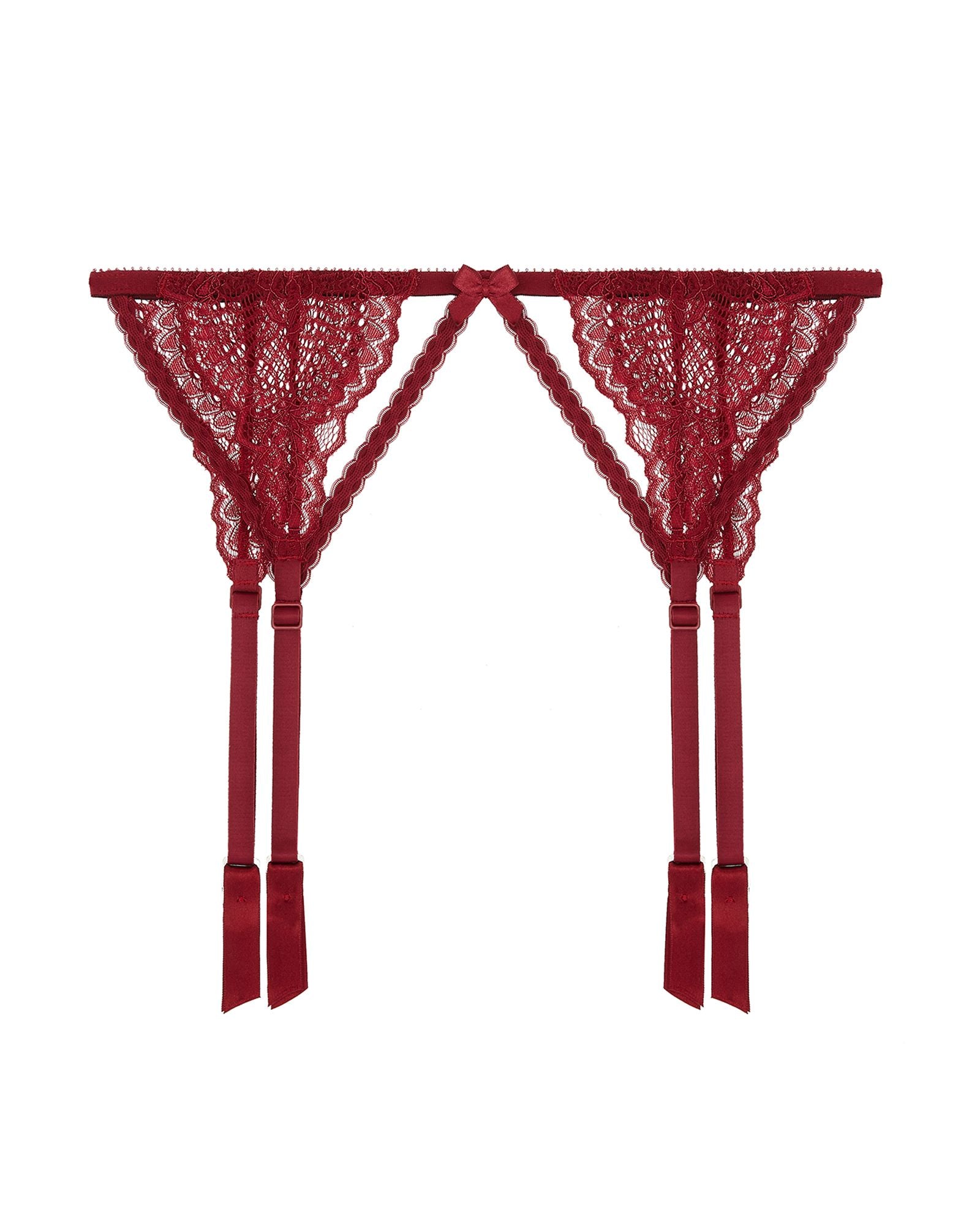 Journelle Natalia Suspender Belt in red