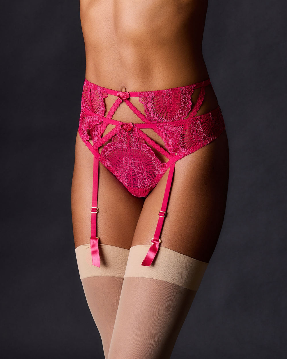 Journelle Natalia Suspender Belt in pink