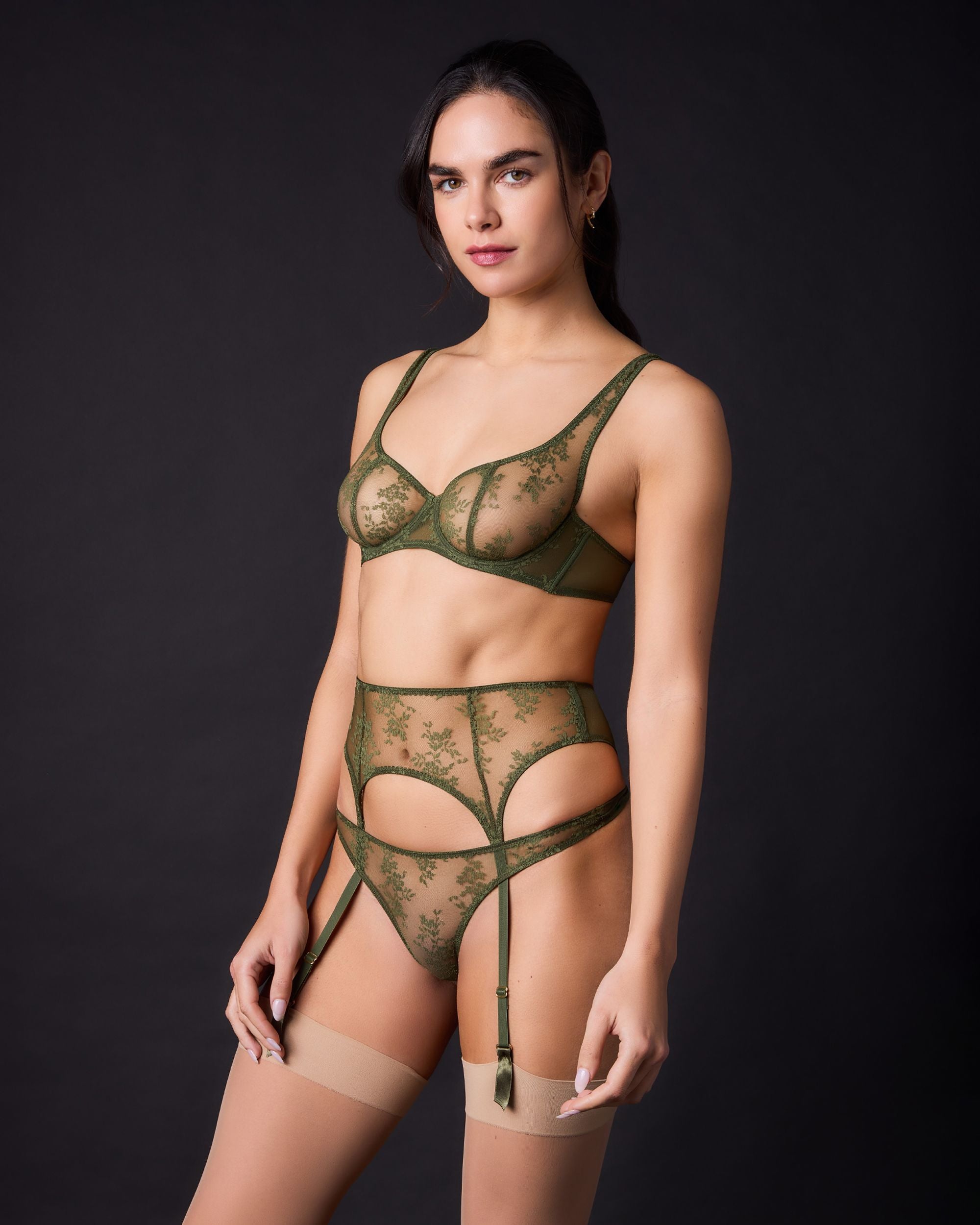 Journelle Romy Demi Bra in green