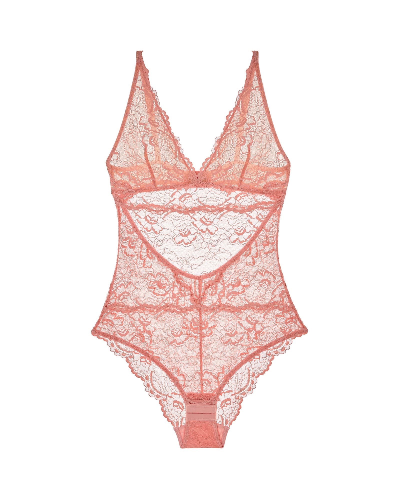 Samantha Chang All Lace Bodysuit in pink