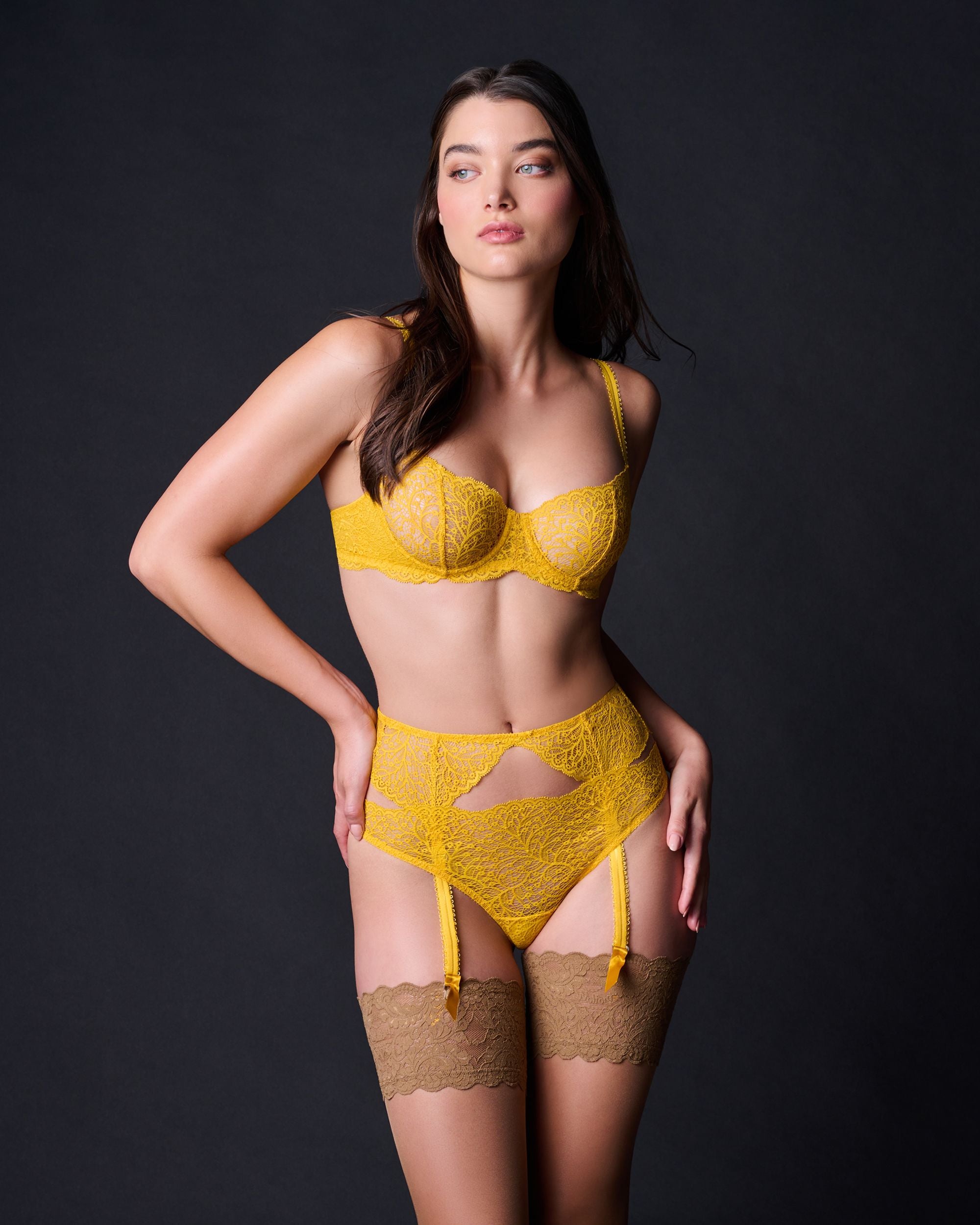 Journelle Allegra Balconette Bra in yellow
