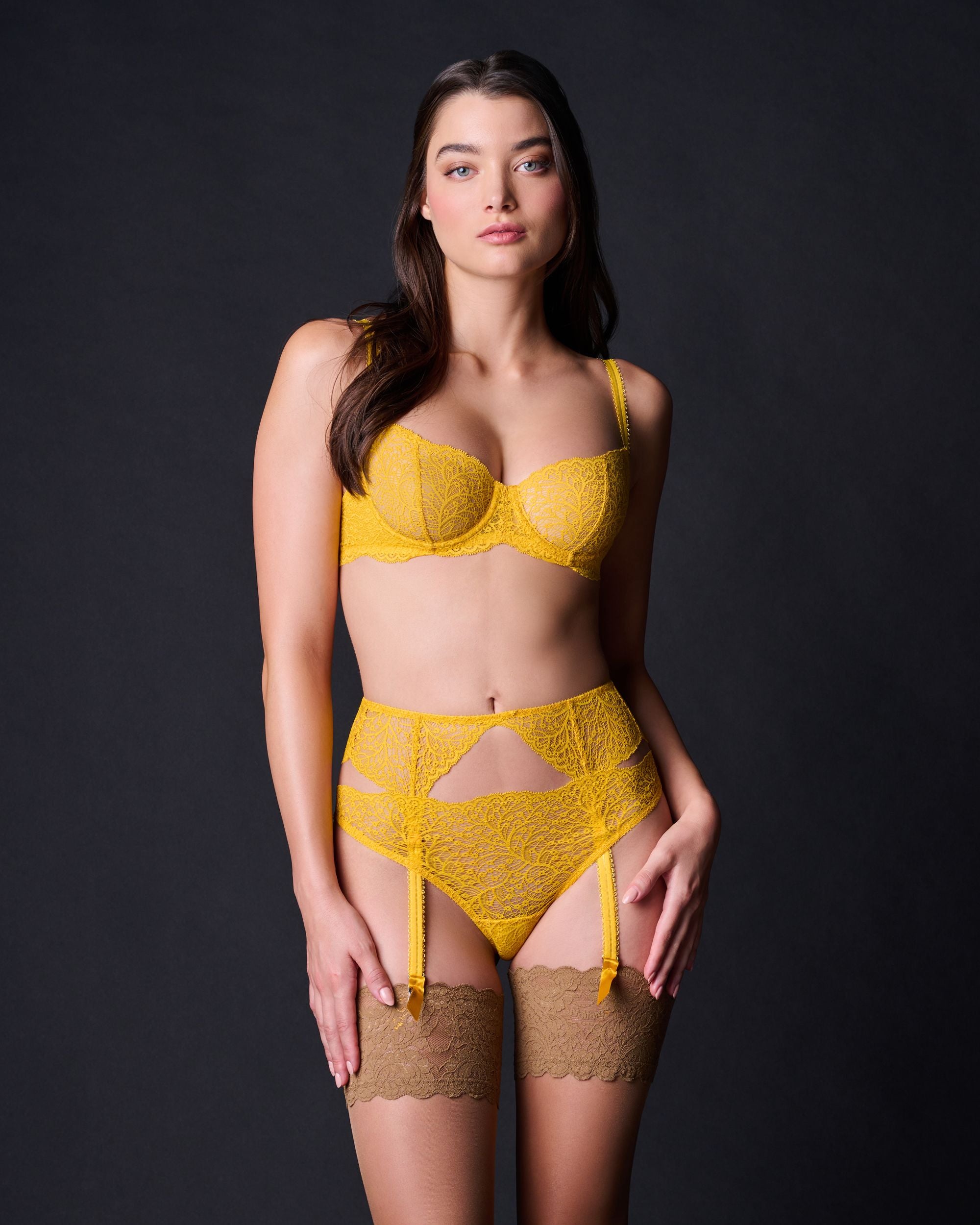 Journelle Allegra Balconette Bra in yellow