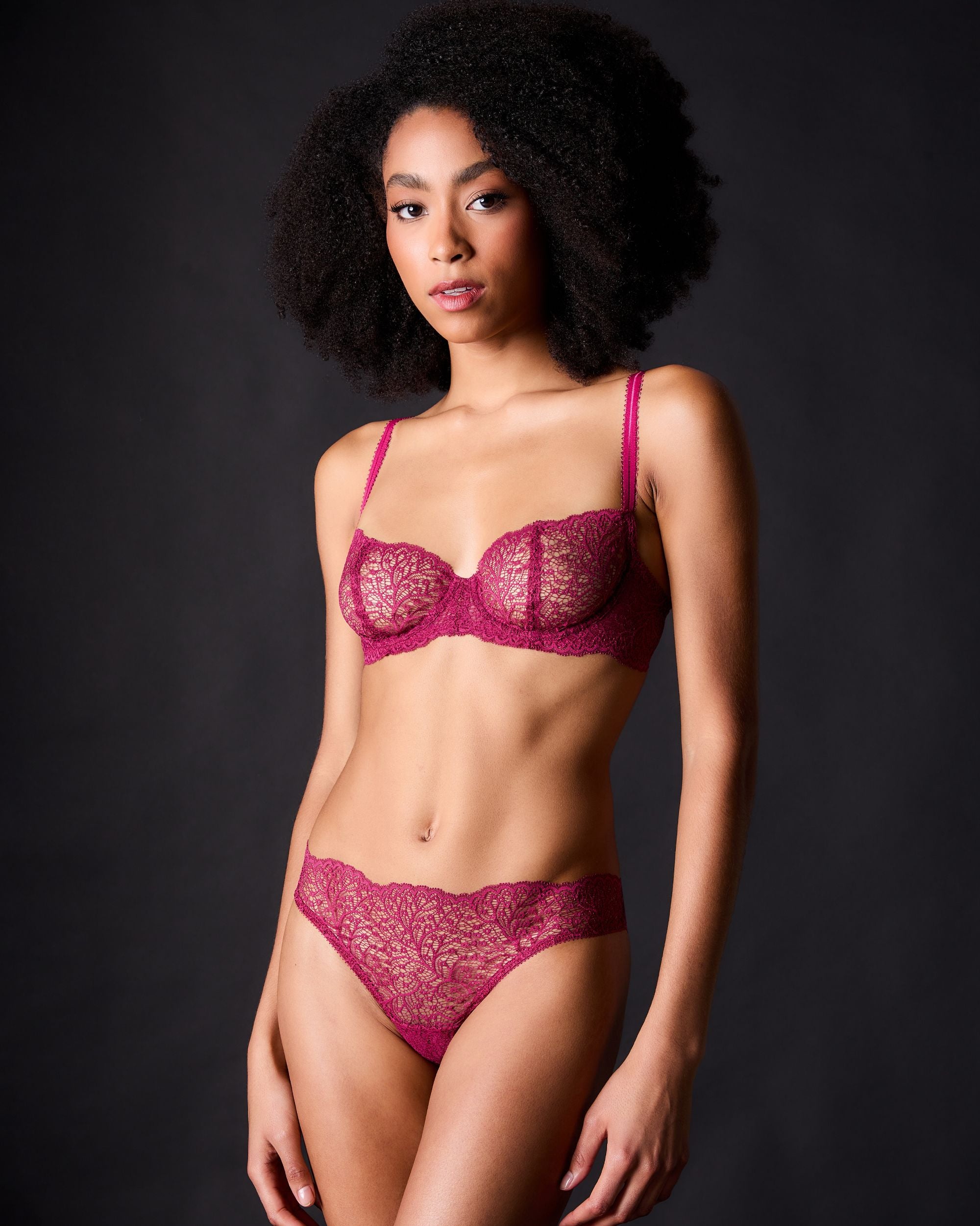 Journelle Allegra Balconette Bra in purple