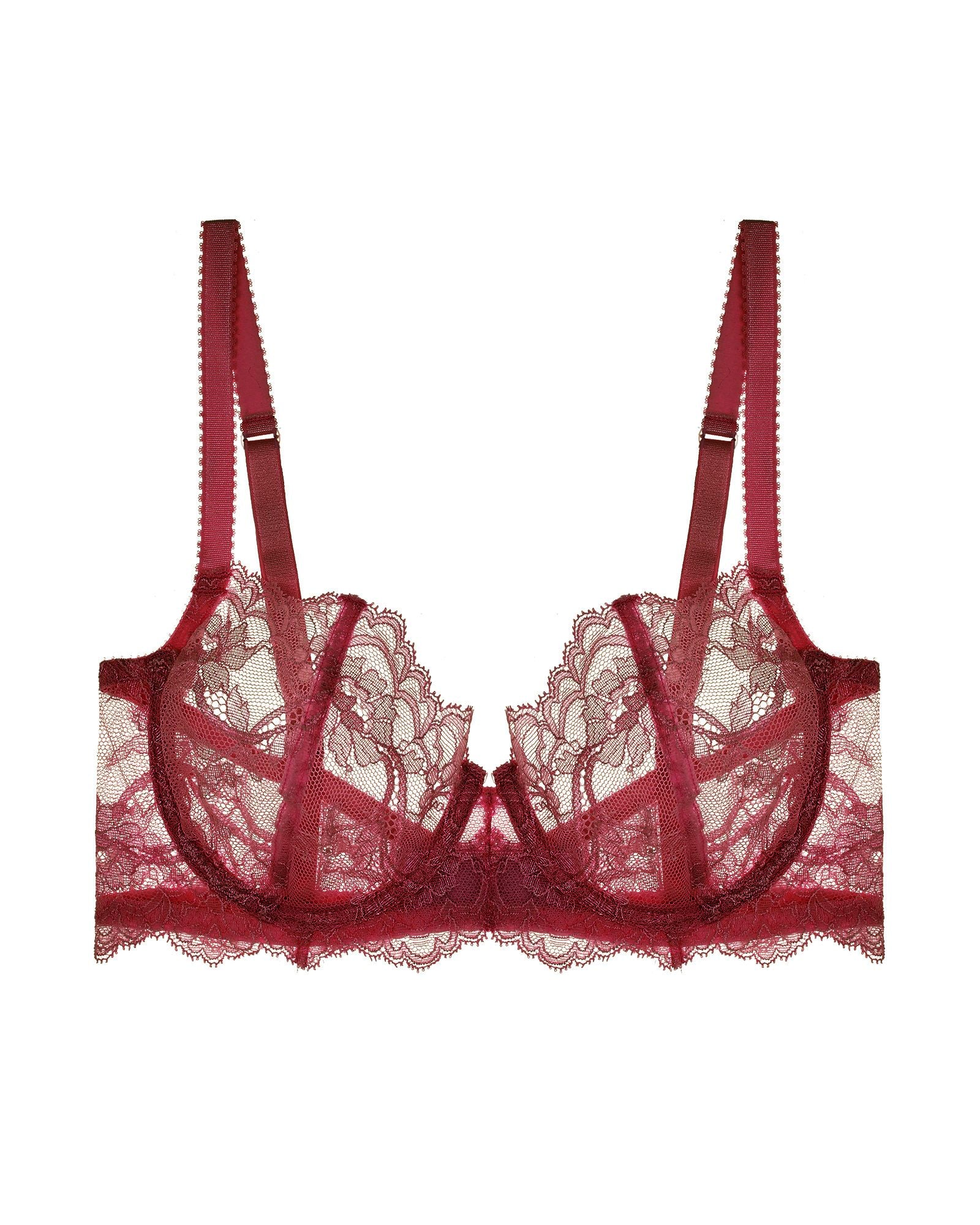 Journelle Anais Low Balconette Bra in red
