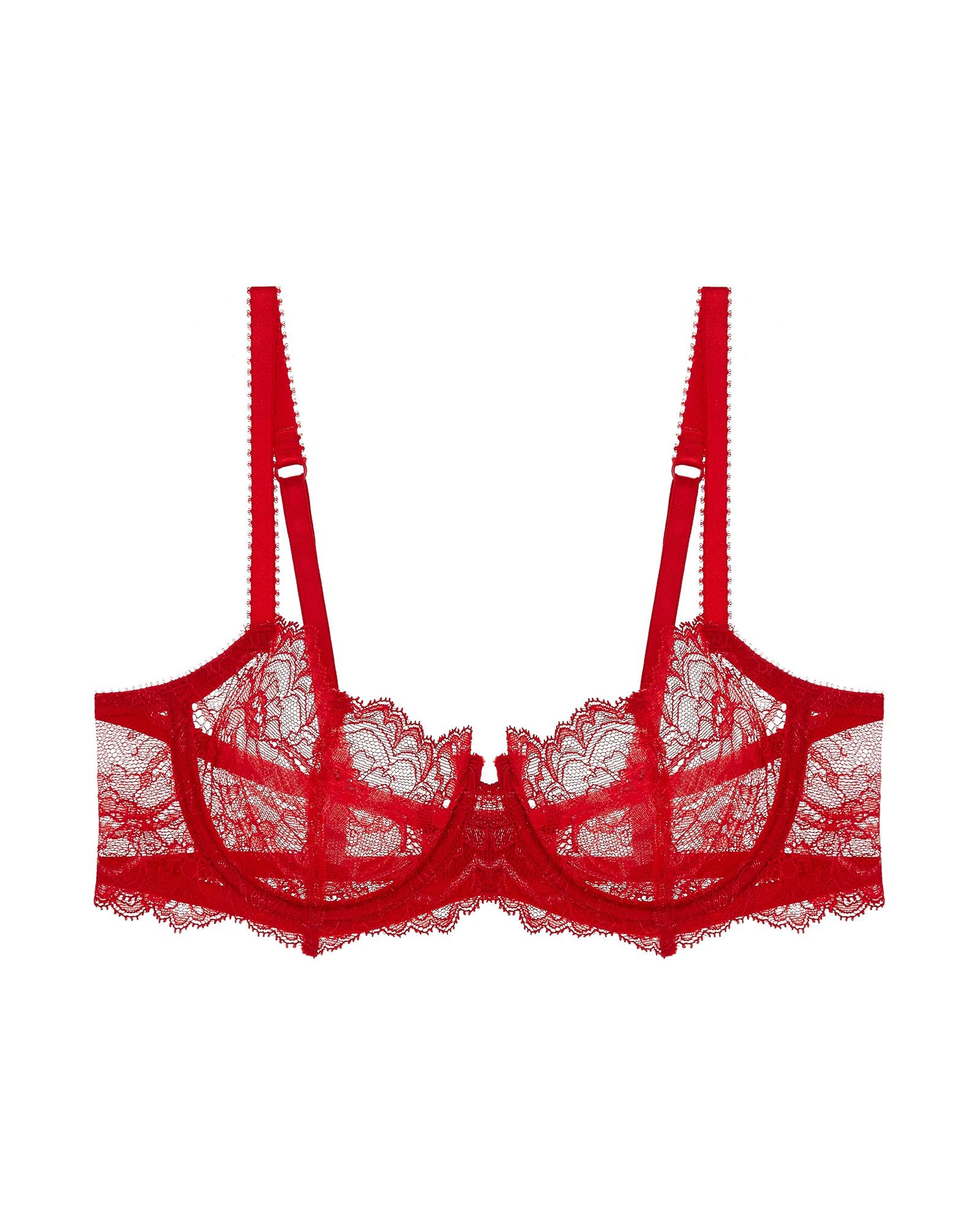 Journelle Anais Low Balconette Bra in red