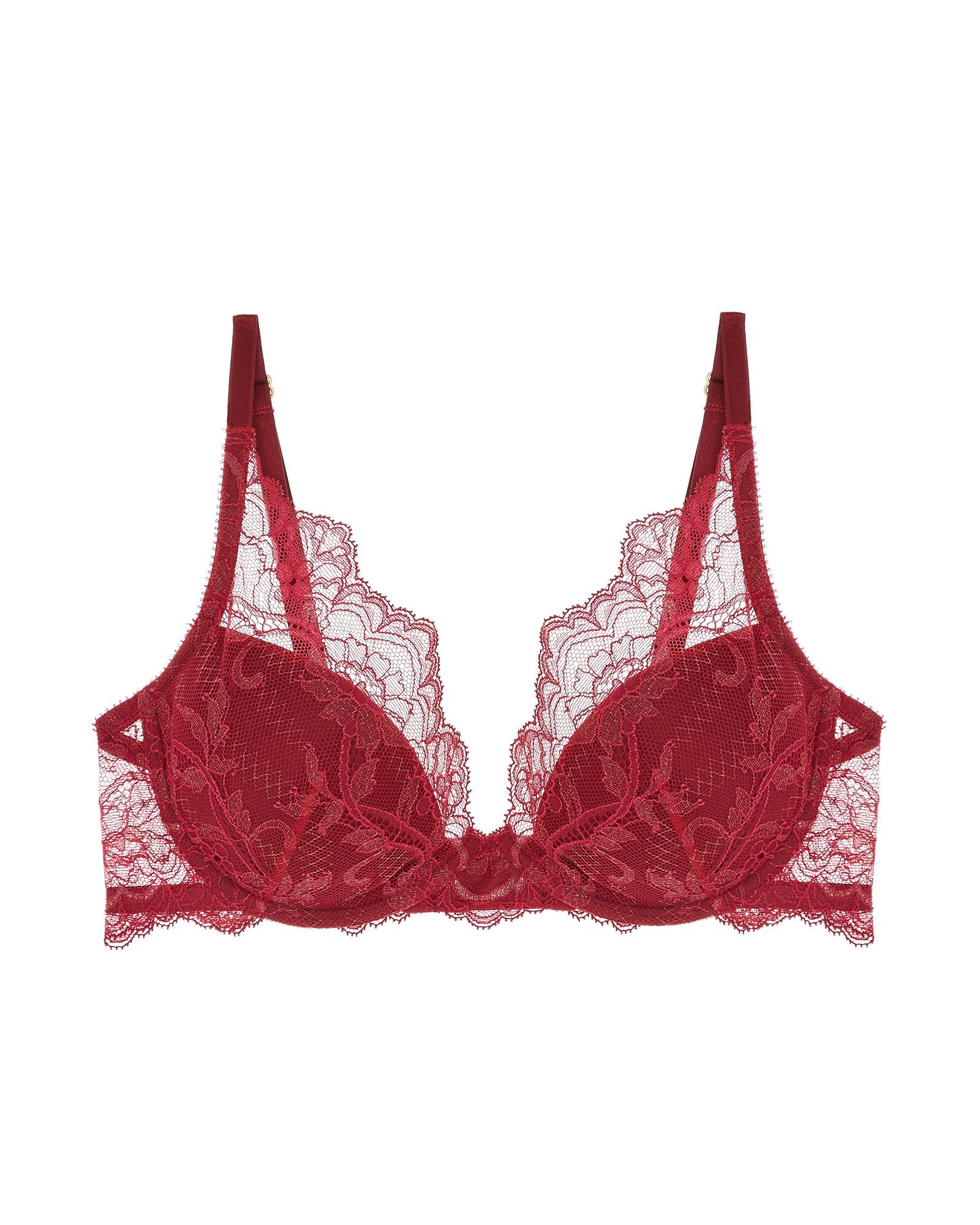 Journelle Anais Plunge Bra in red