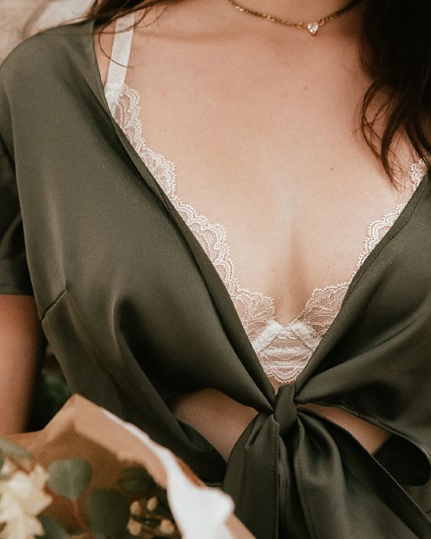 Journelle Anais Plunge Bra in white