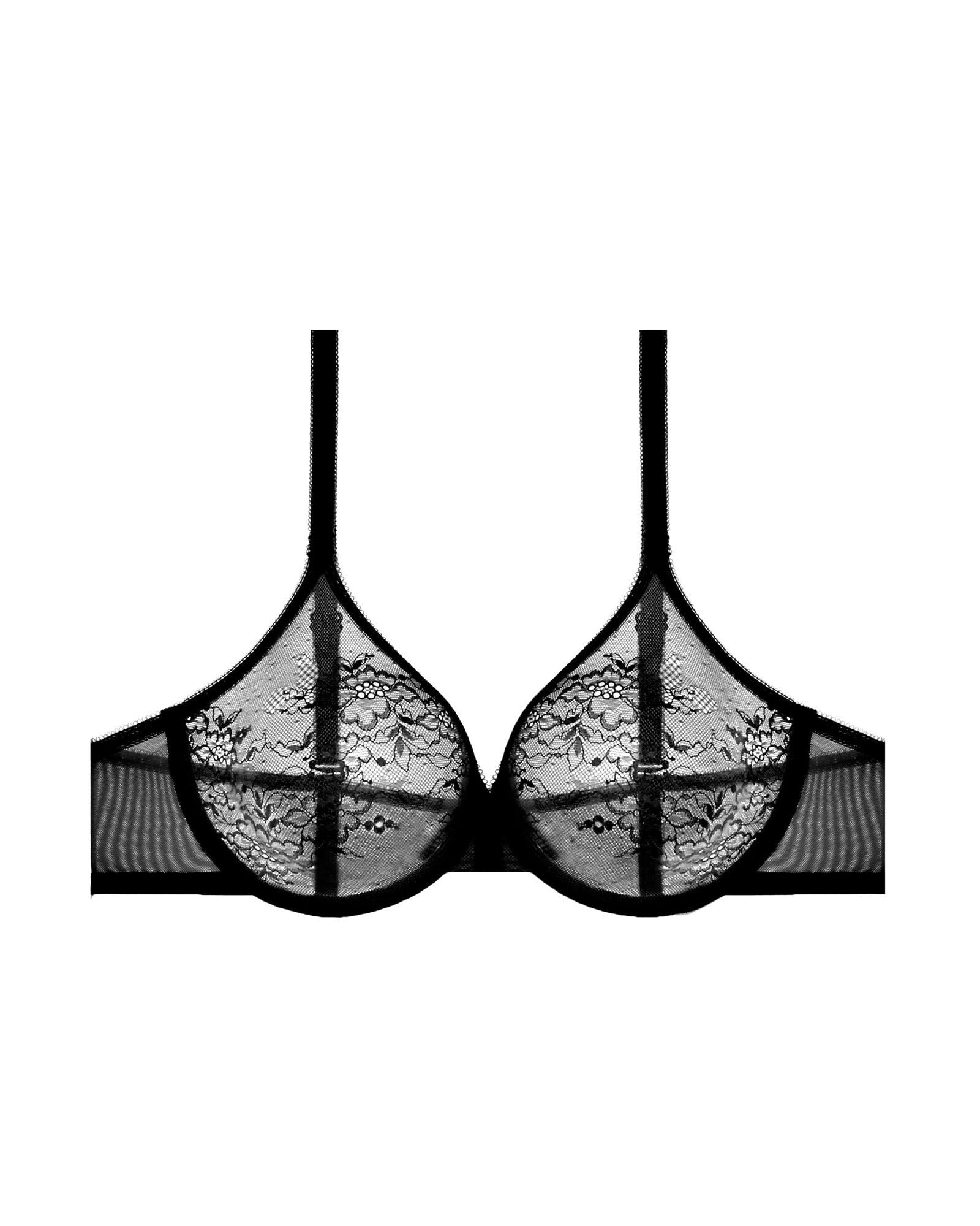 Gossard Glossies Lace Sheer Bra in black