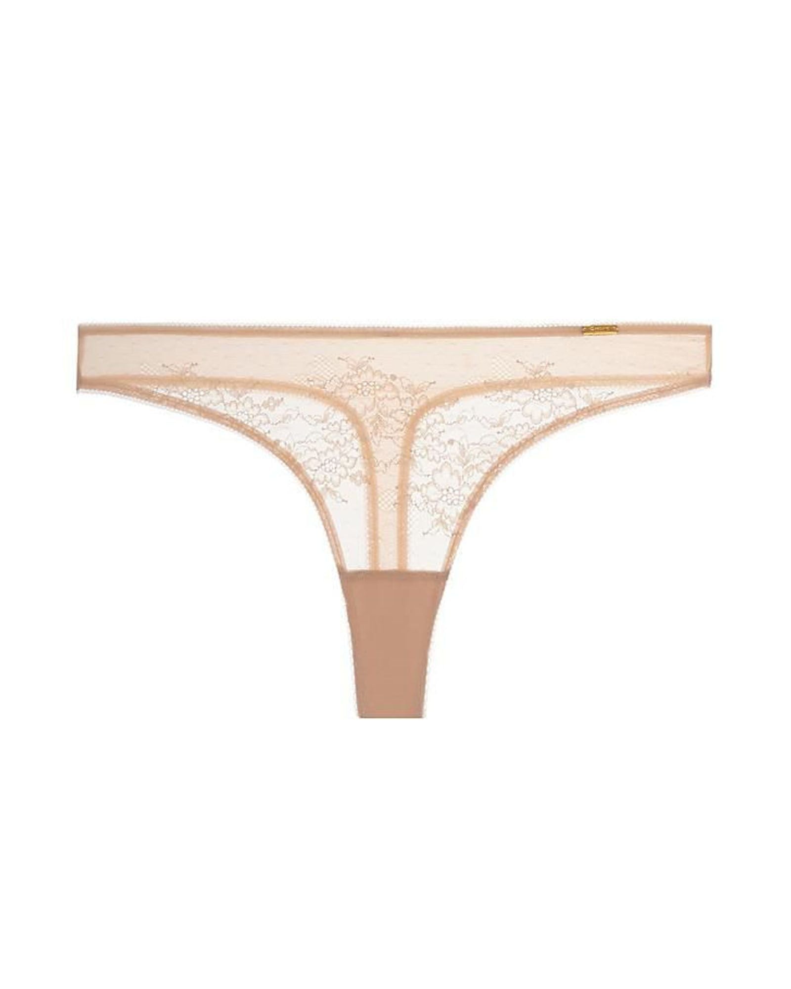 Gossard Glossies Lace Thong in beige