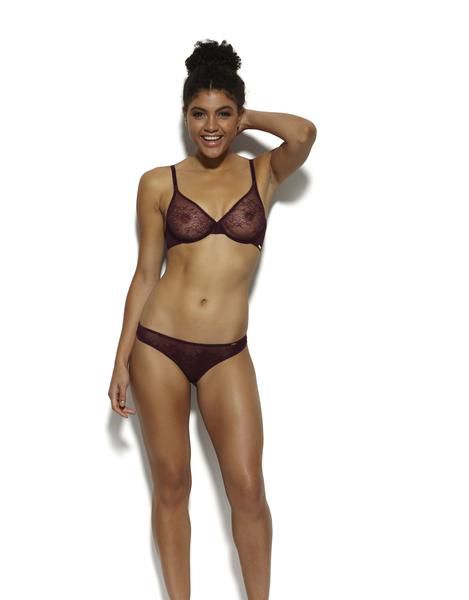 Gossard Glossies Lace Thong in purple