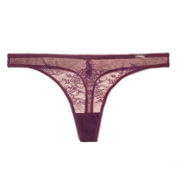 Gossard Glossies Lace Thong in purple