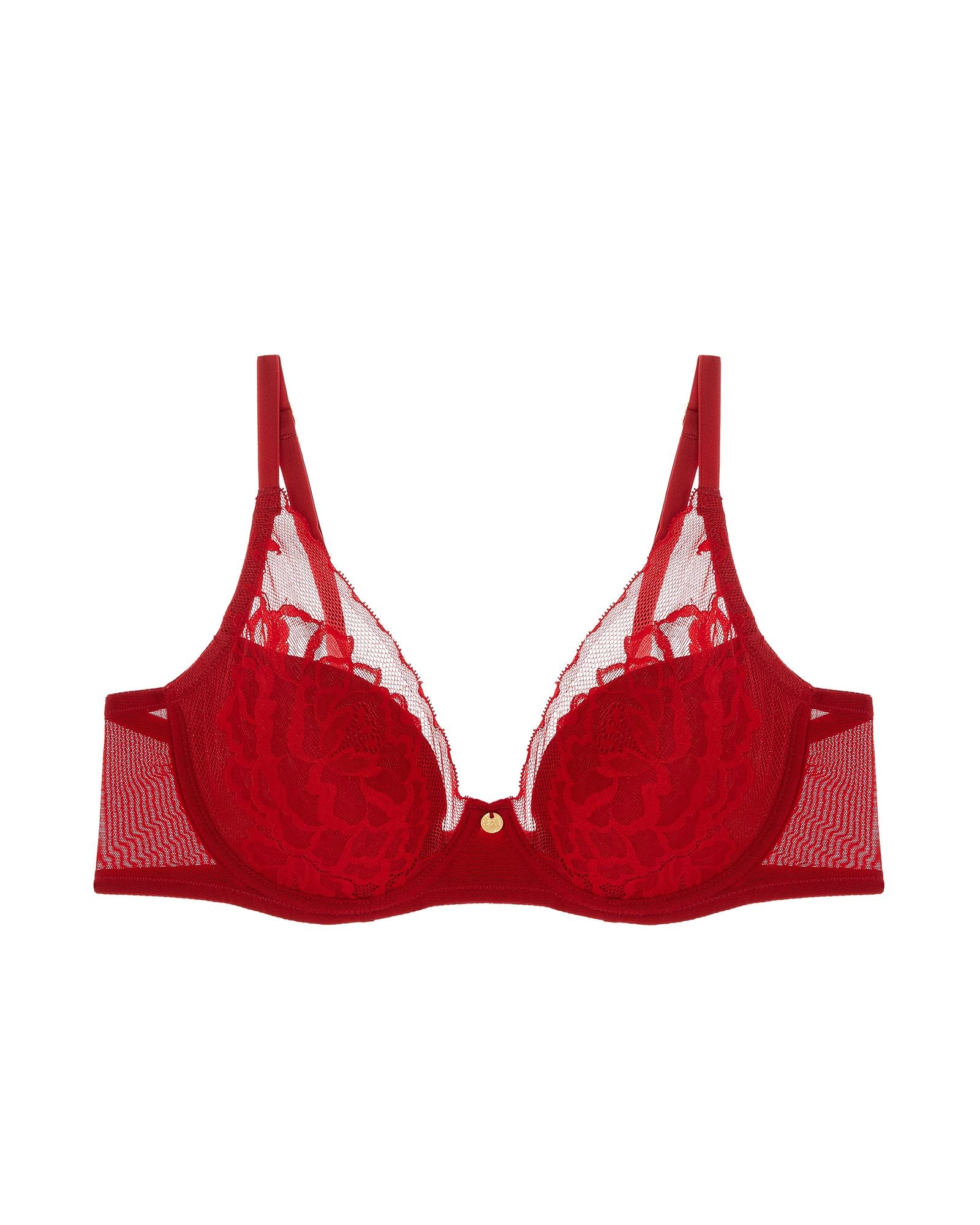 Natori Flora Contour Bra in red