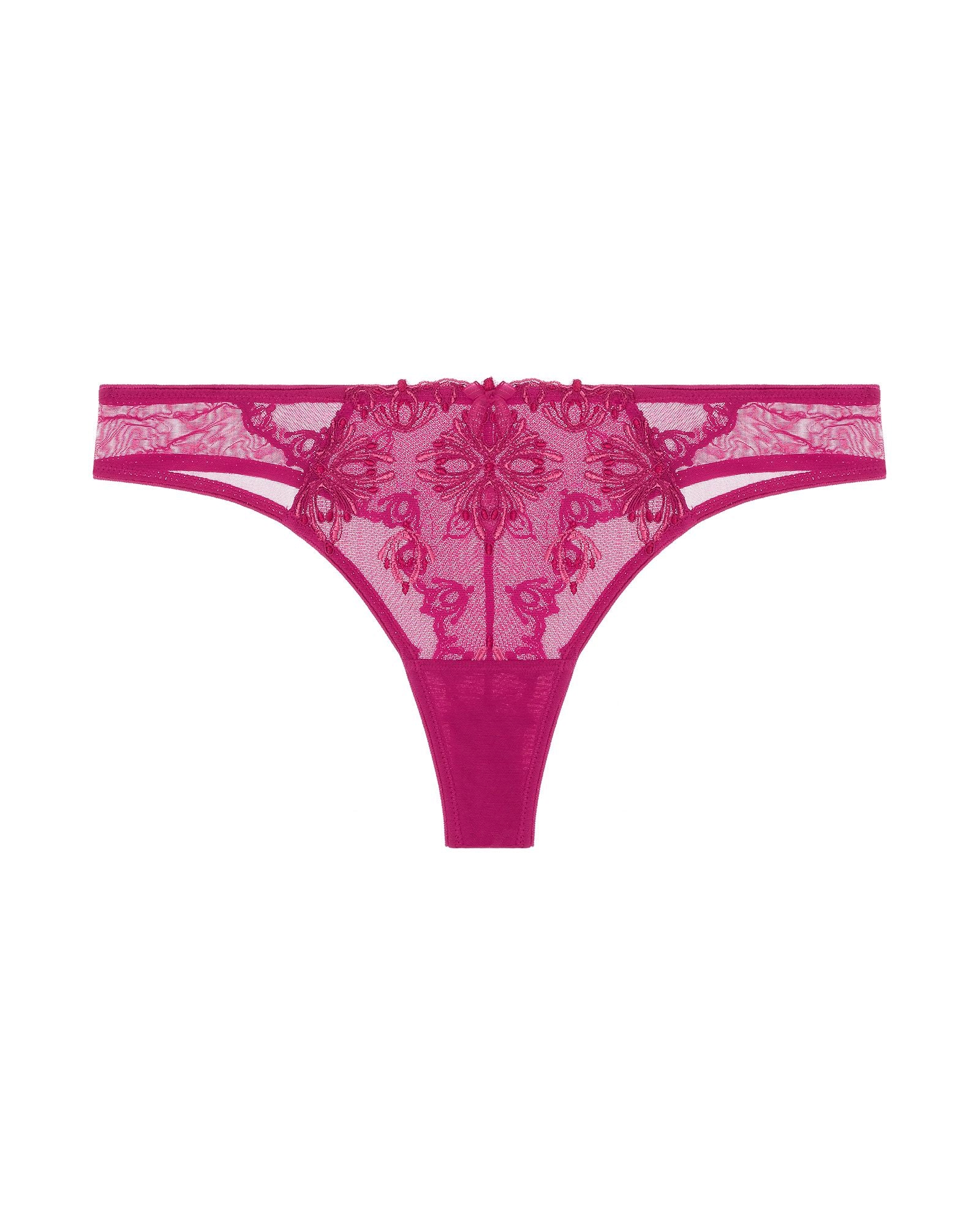 Chantelle Champs Elysees Lace Thong in pink