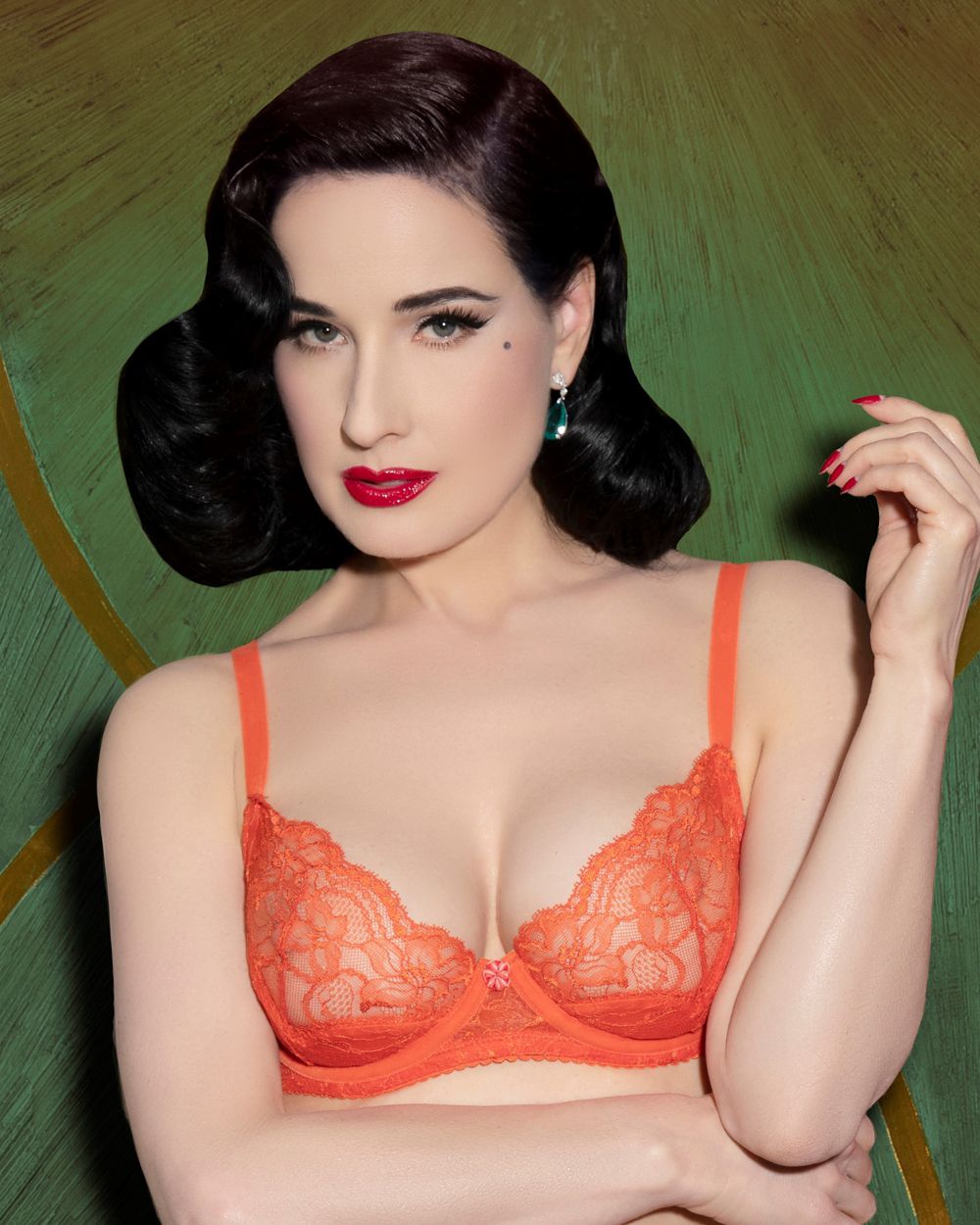 Dita Von Teese Tryst Balconette Bra in orange