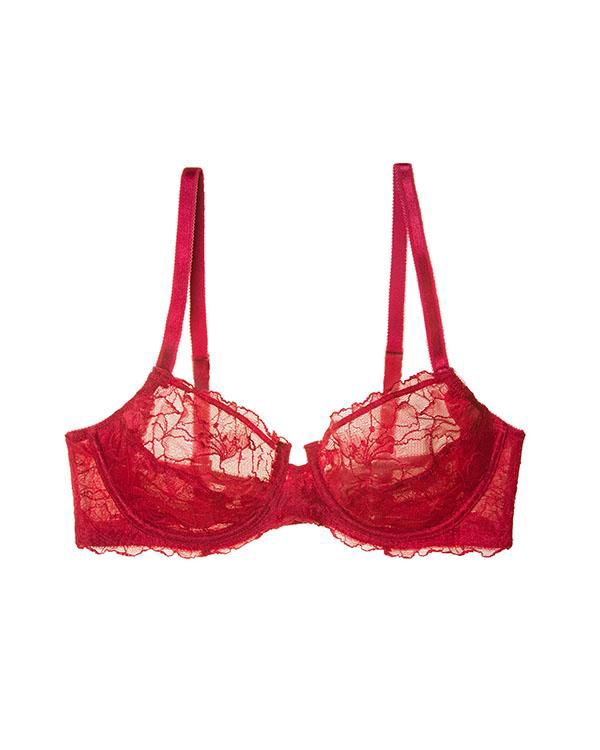 Samantha Chang All Lace Glamour Underwire Full Cup Bra in red