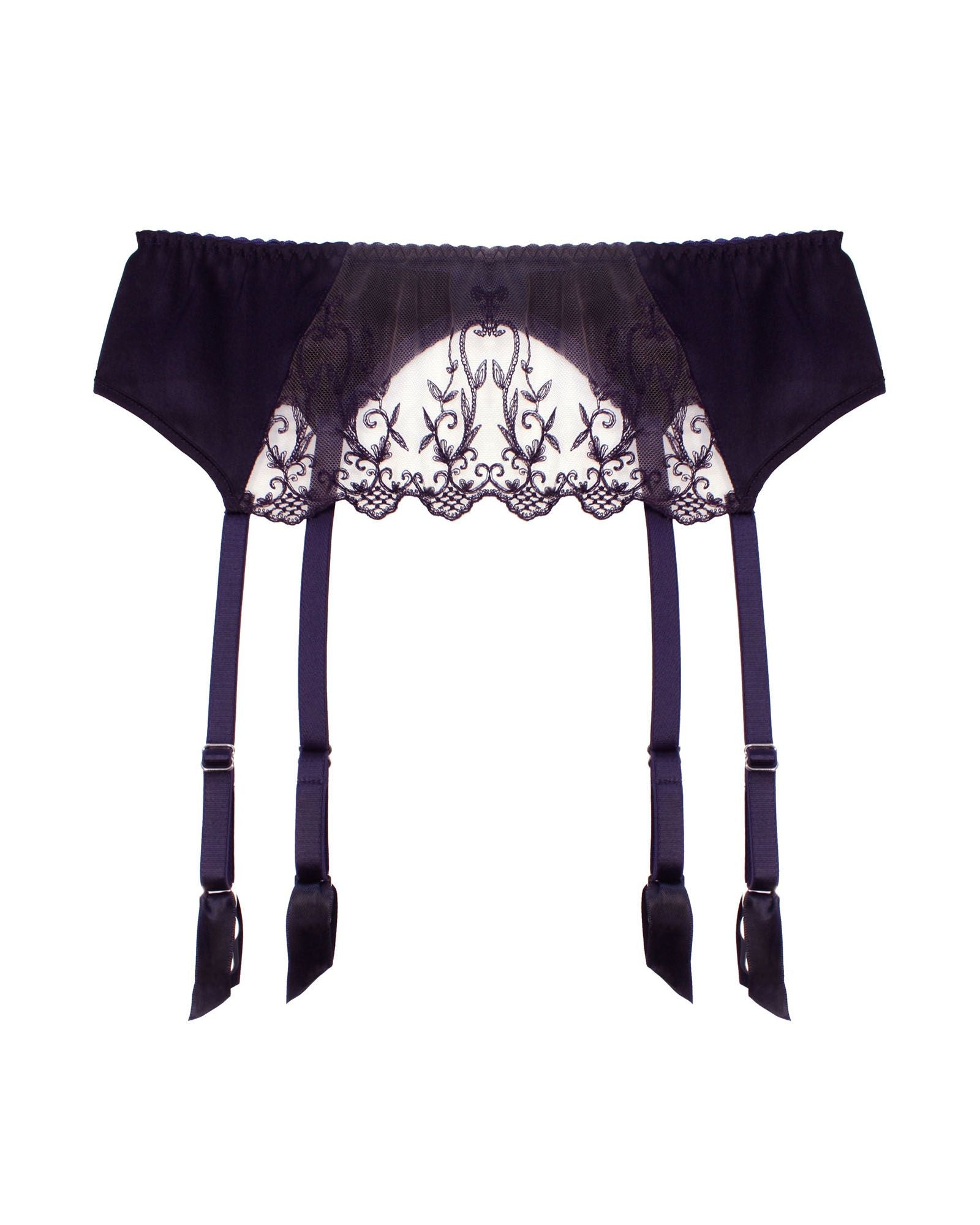 Fleur of England Muse Suspender Belt in purple