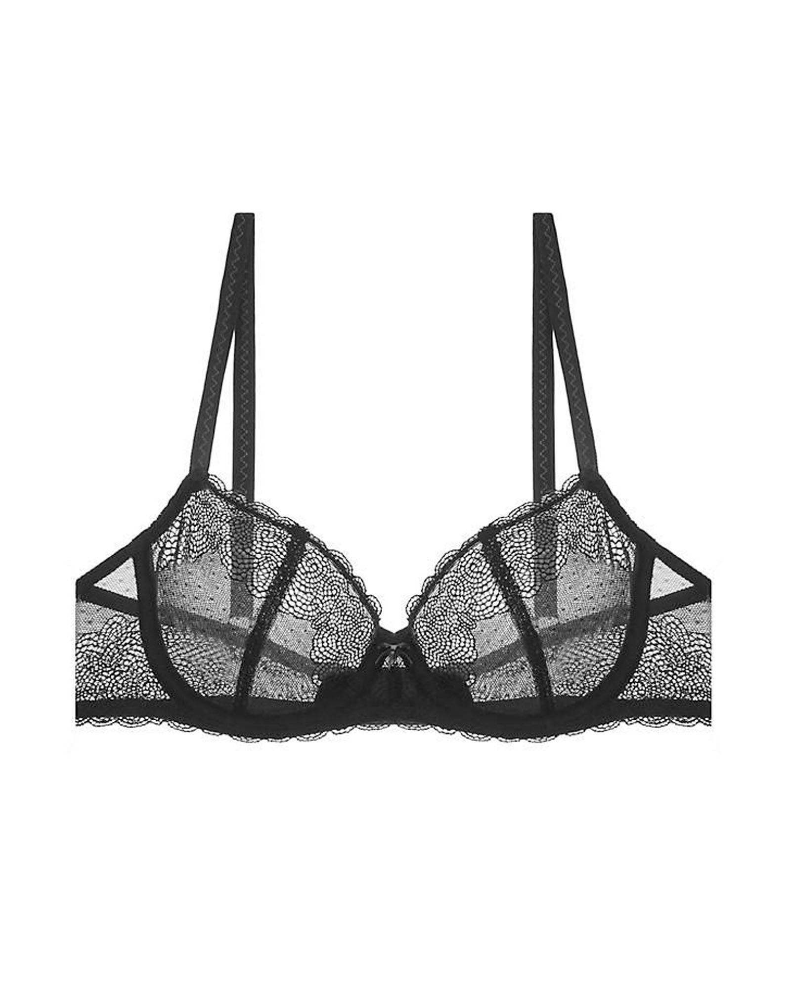 Chantelle Le Marais Unlined Demi Bra in black