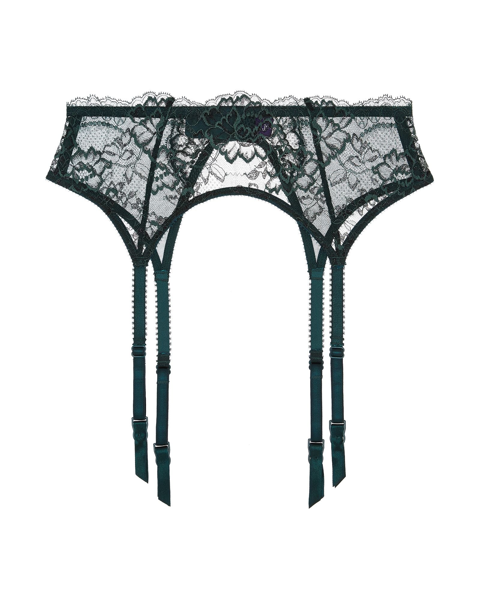 Journelle Isabel Suspender Belt in green