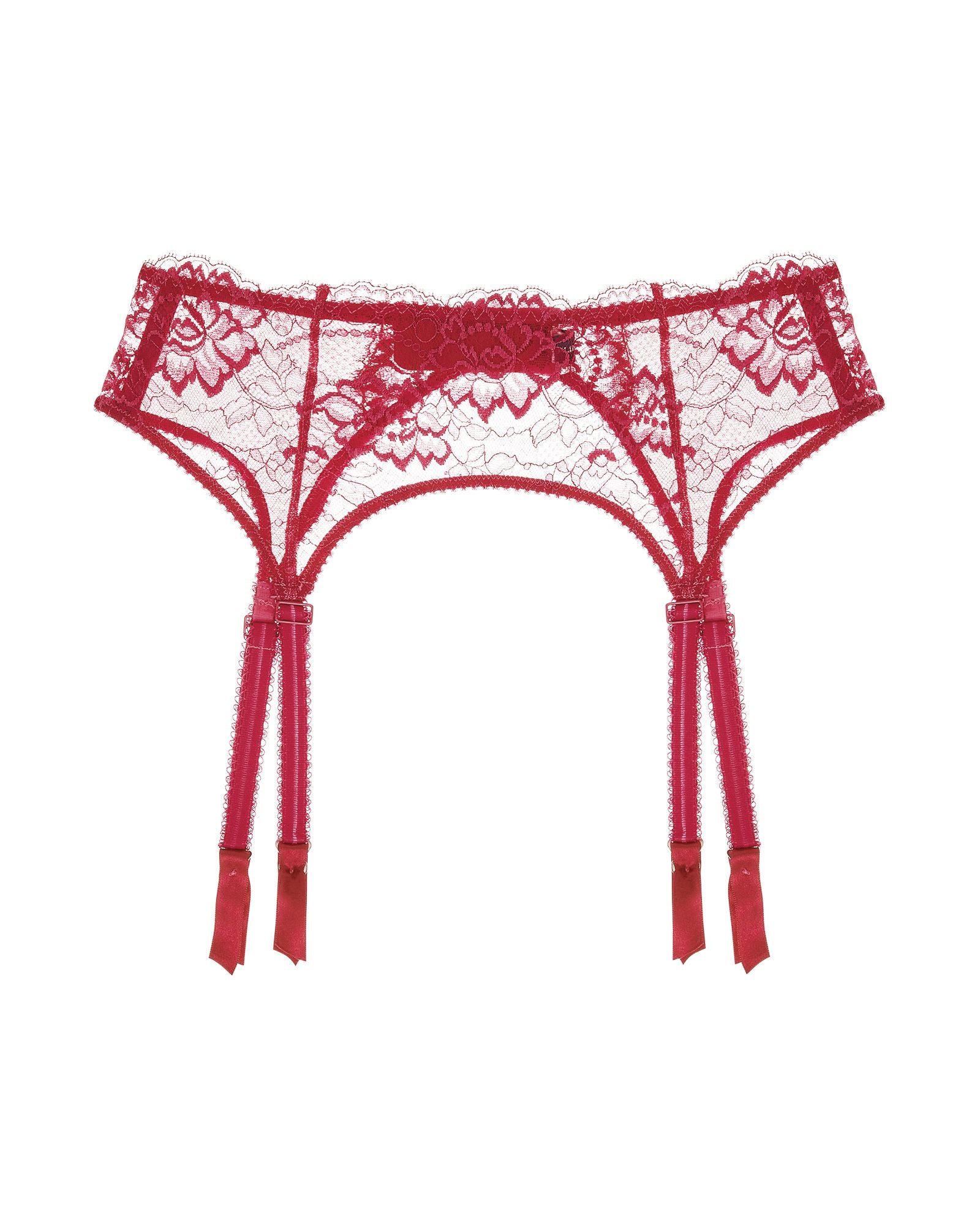 Journelle Isabel Suspender Belt in red