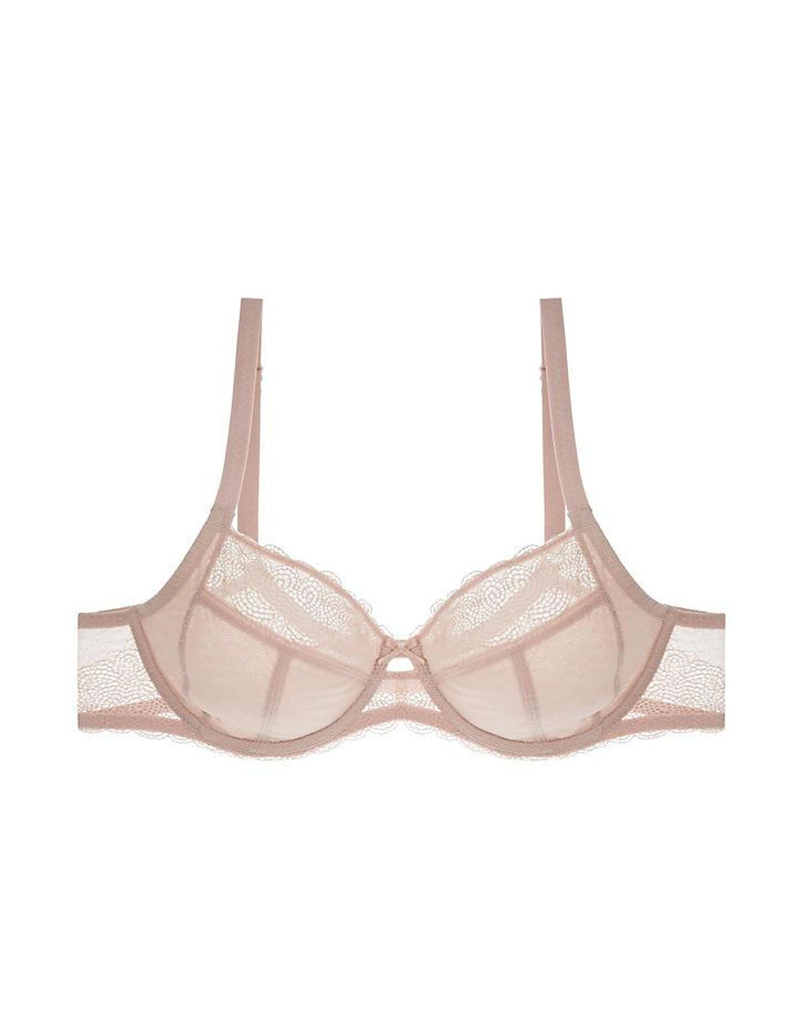 Chantelle Le Marais Lace Unlined Plunge Bra in beige