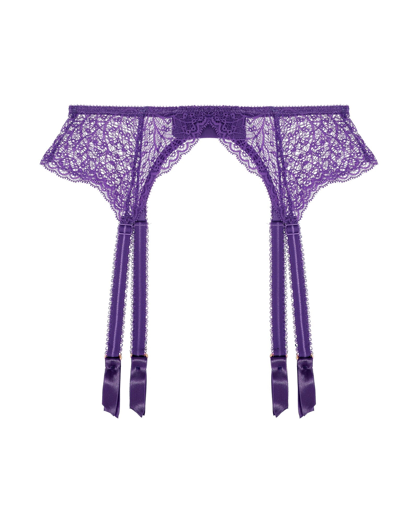 Journelle Allegra Suspender Belt in purple