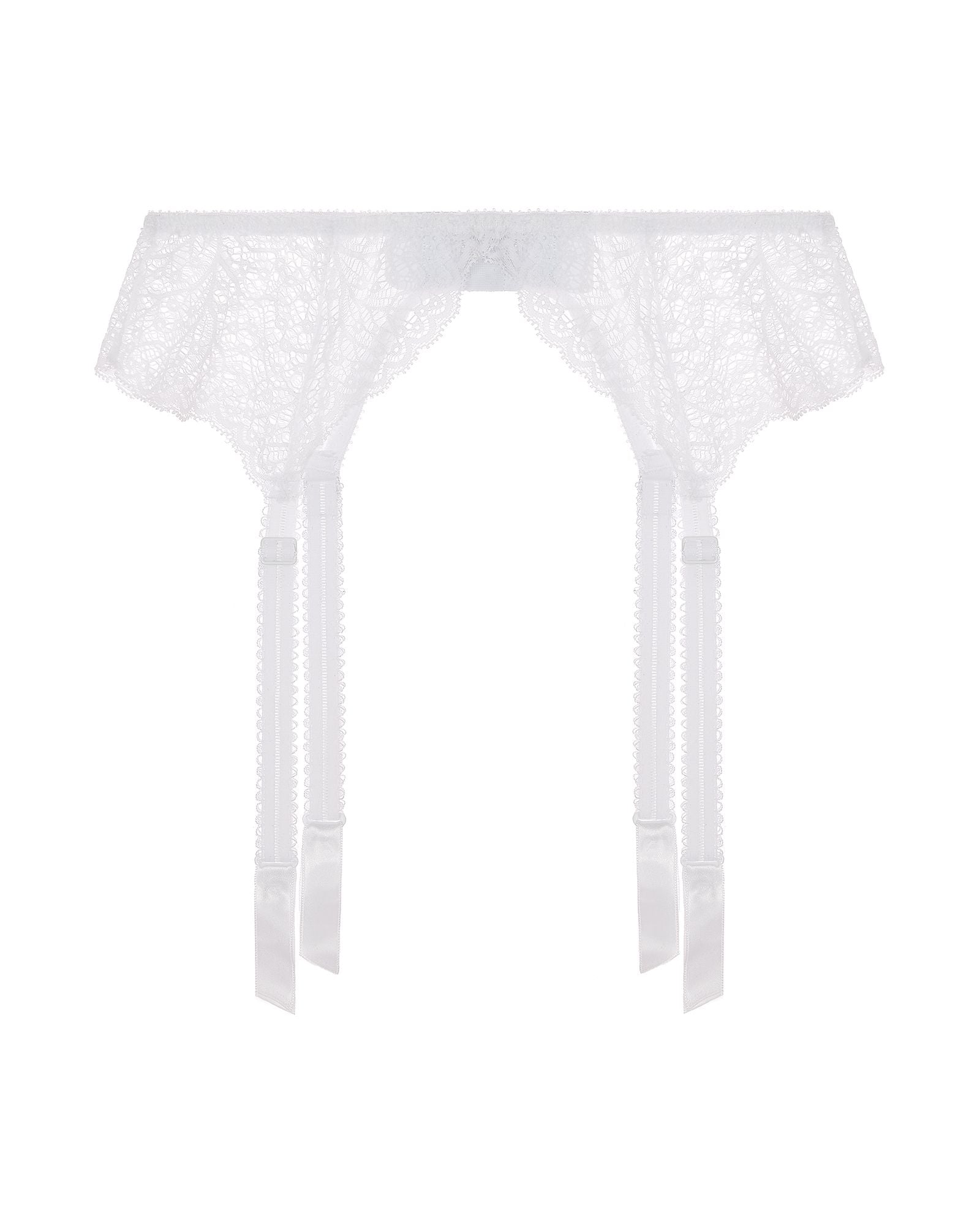 Journelle Allegra Suspender Belt in white