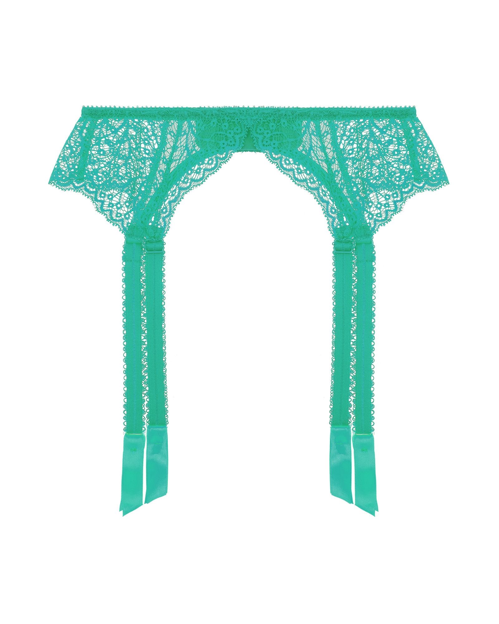 Journelle Allegra Suspender Belt in green