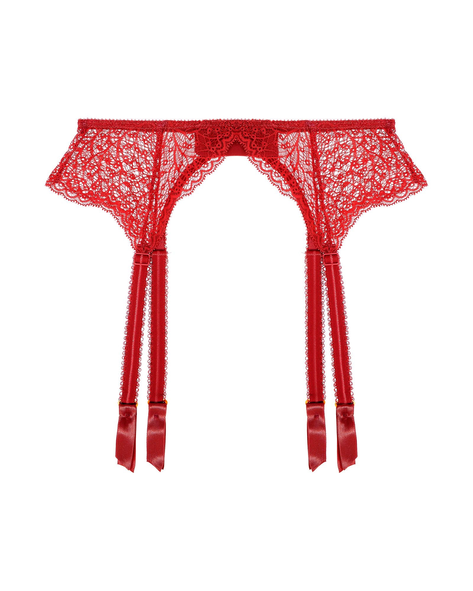 Journelle Allegra Suspender Belt in red