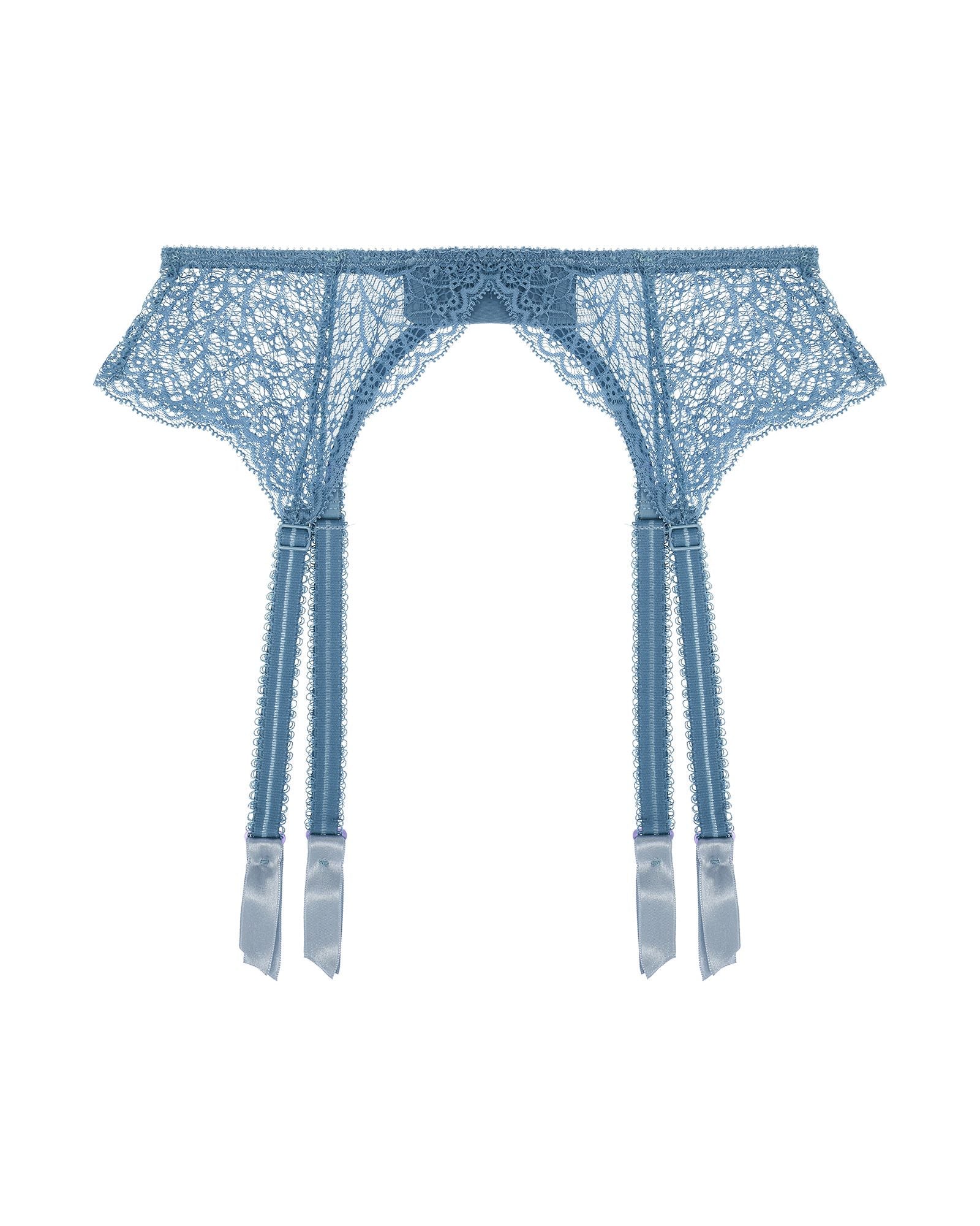 Journelle Allegra Suspender Belt in blue