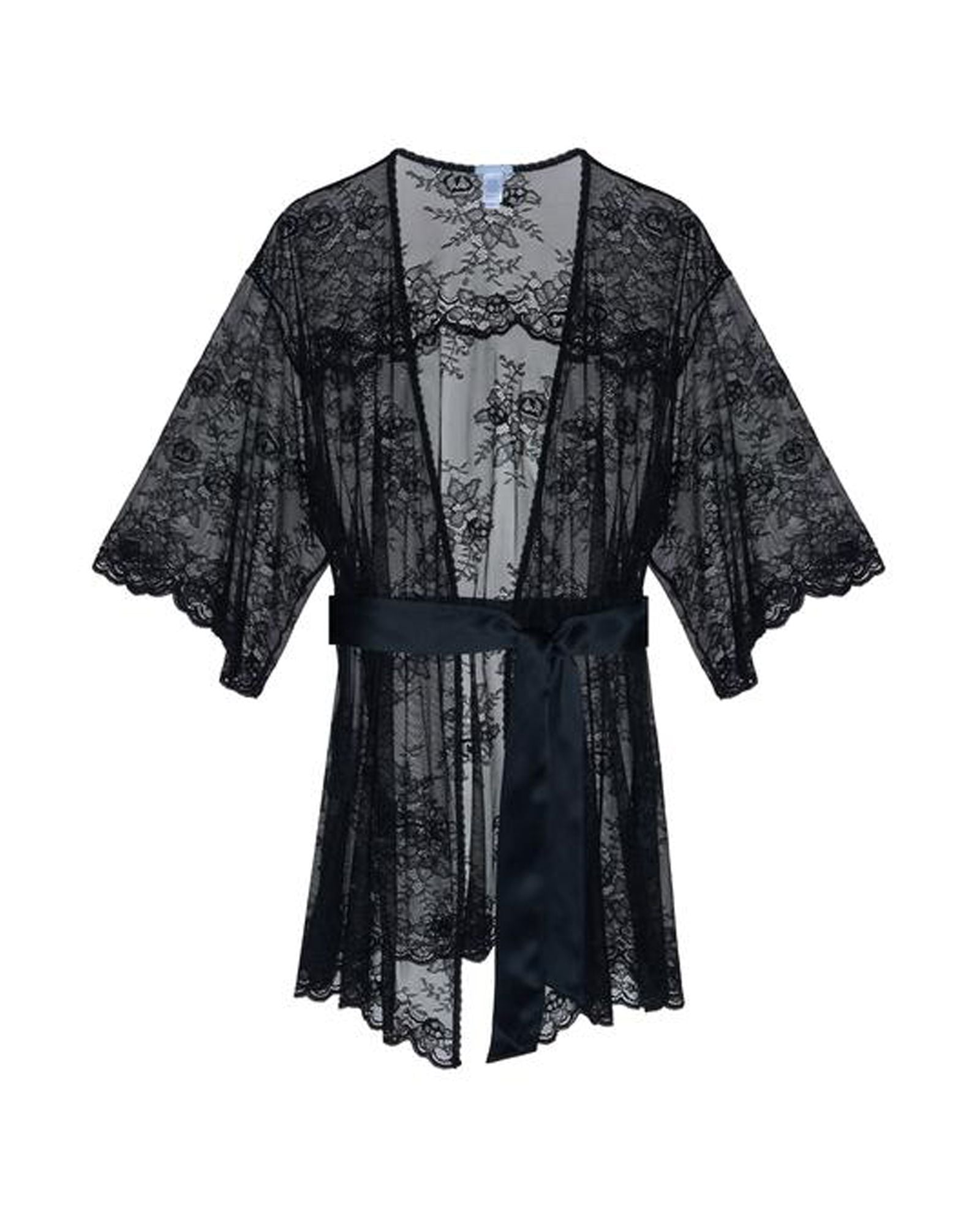 Eberjey Aurora Lace Robe in black