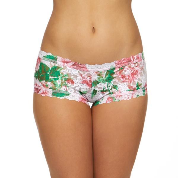 Hanky Panky Blushing Rose Boyshort in white