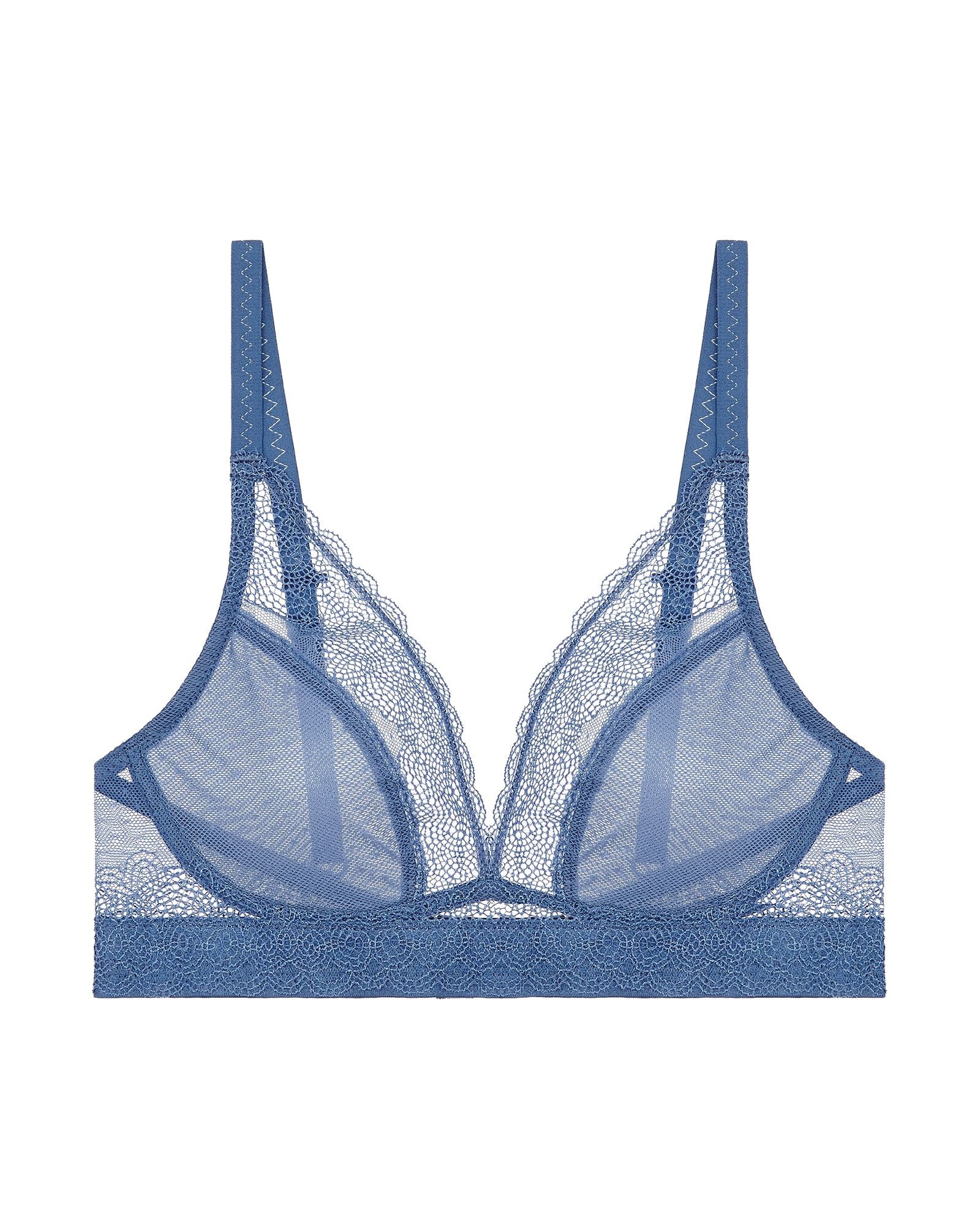 Chantelle Le Marais Lace Wireless Bra in blue