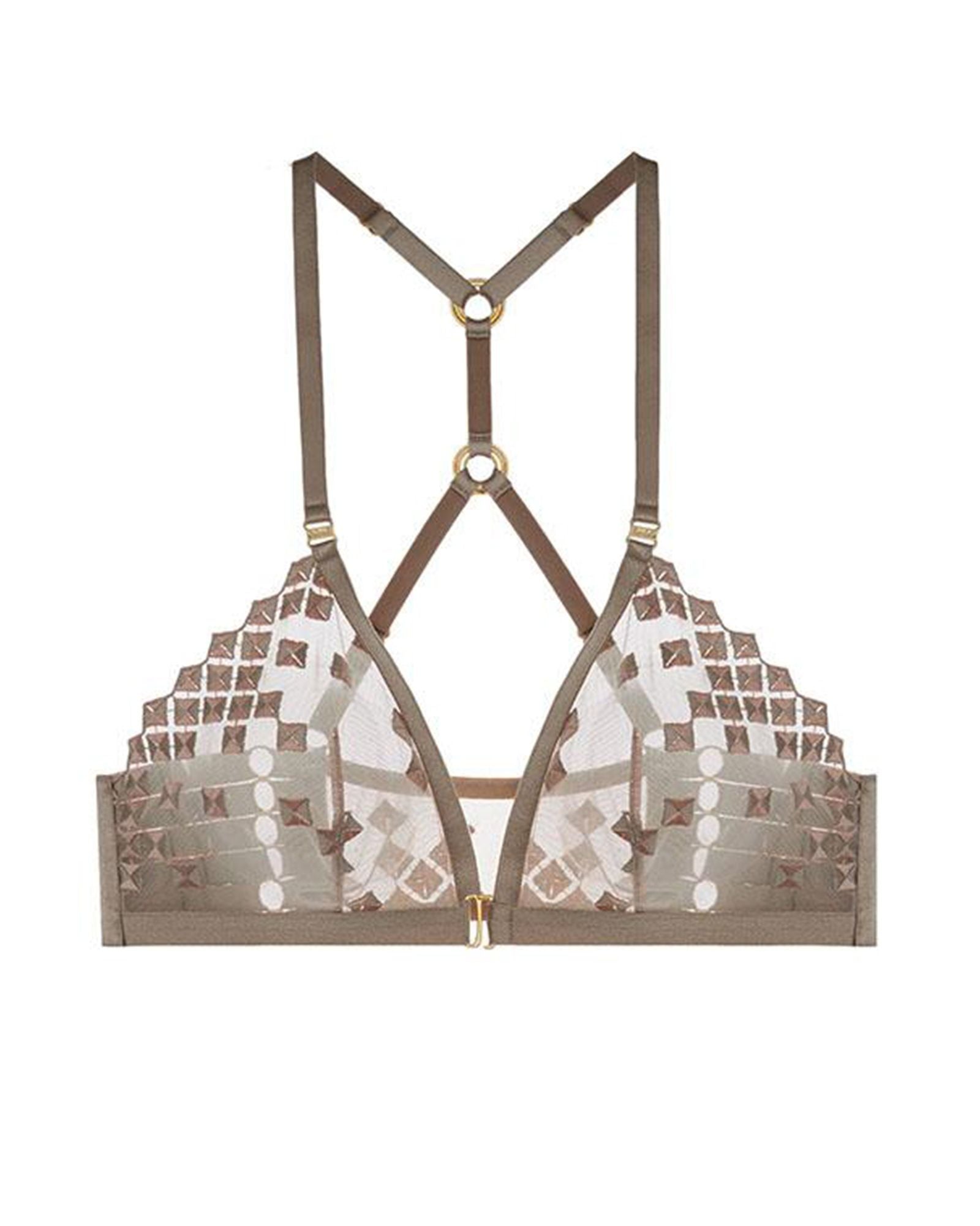 Bordelle Square Lace Soft Cup Bra in beige