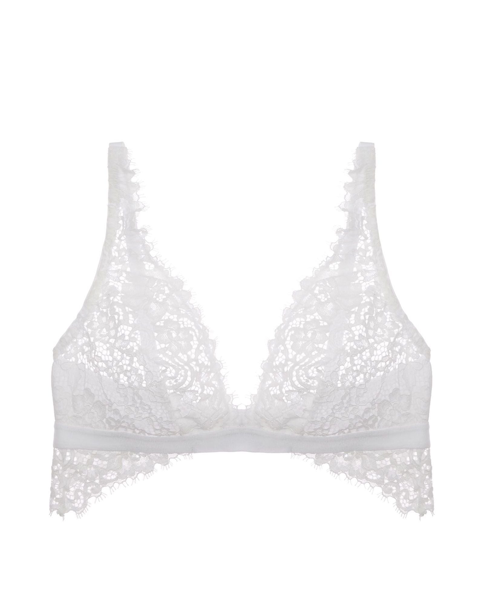 Cosabella Jazmine Tall Triangle Bralette in white