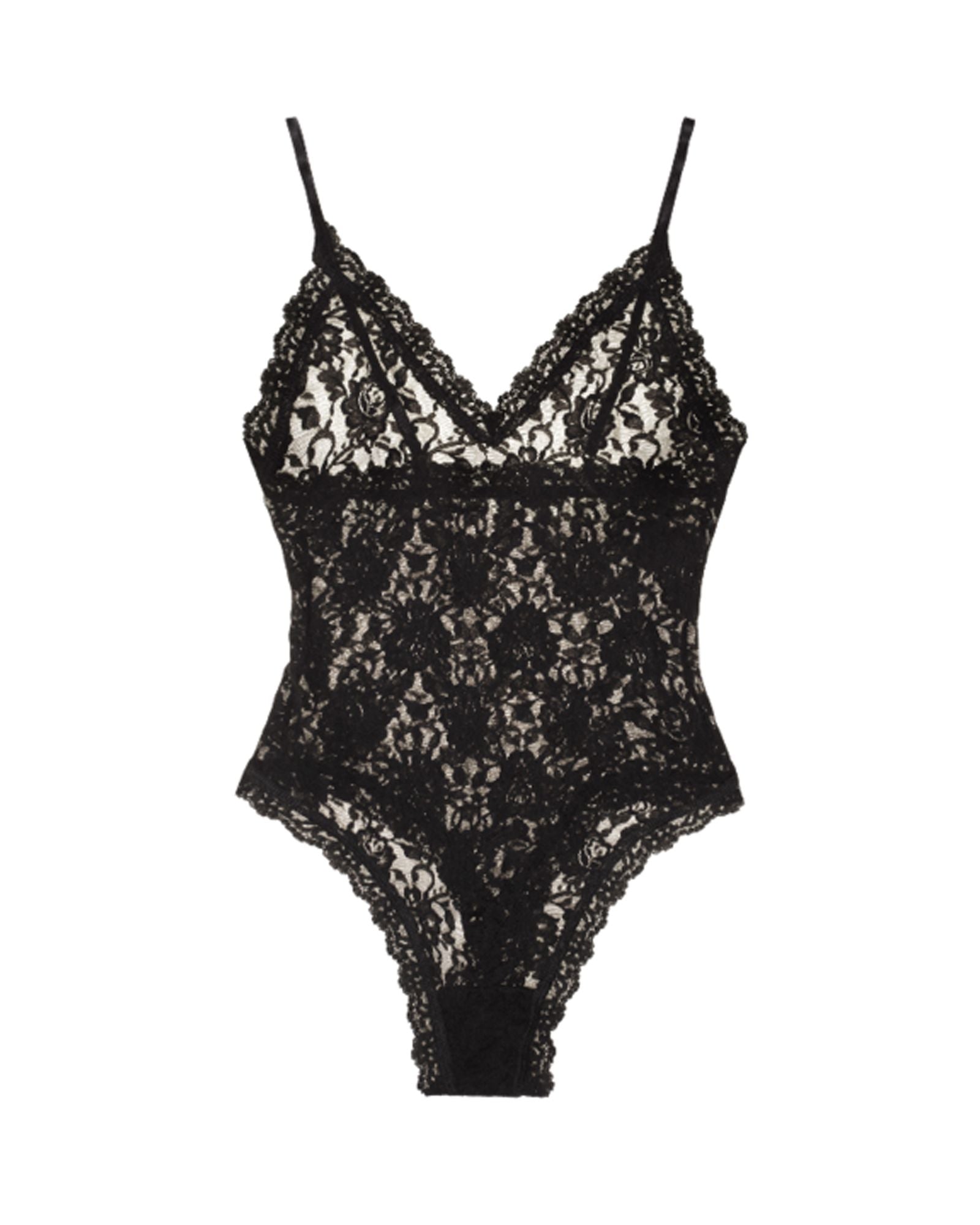 Hanky Panky Signature Lace Thong-Back Bodysuit in black