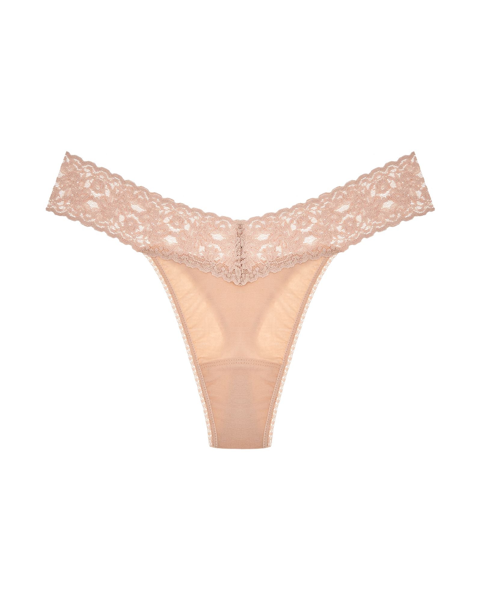Hanky Panky Supima Cotton Original Rise Thong in beige